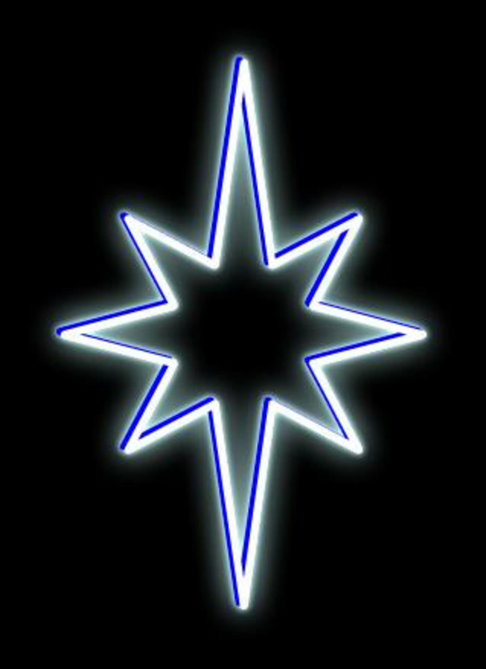 Levně DecoLED LED světelná hvězda na VO, 35x50 cm, ledově bílá