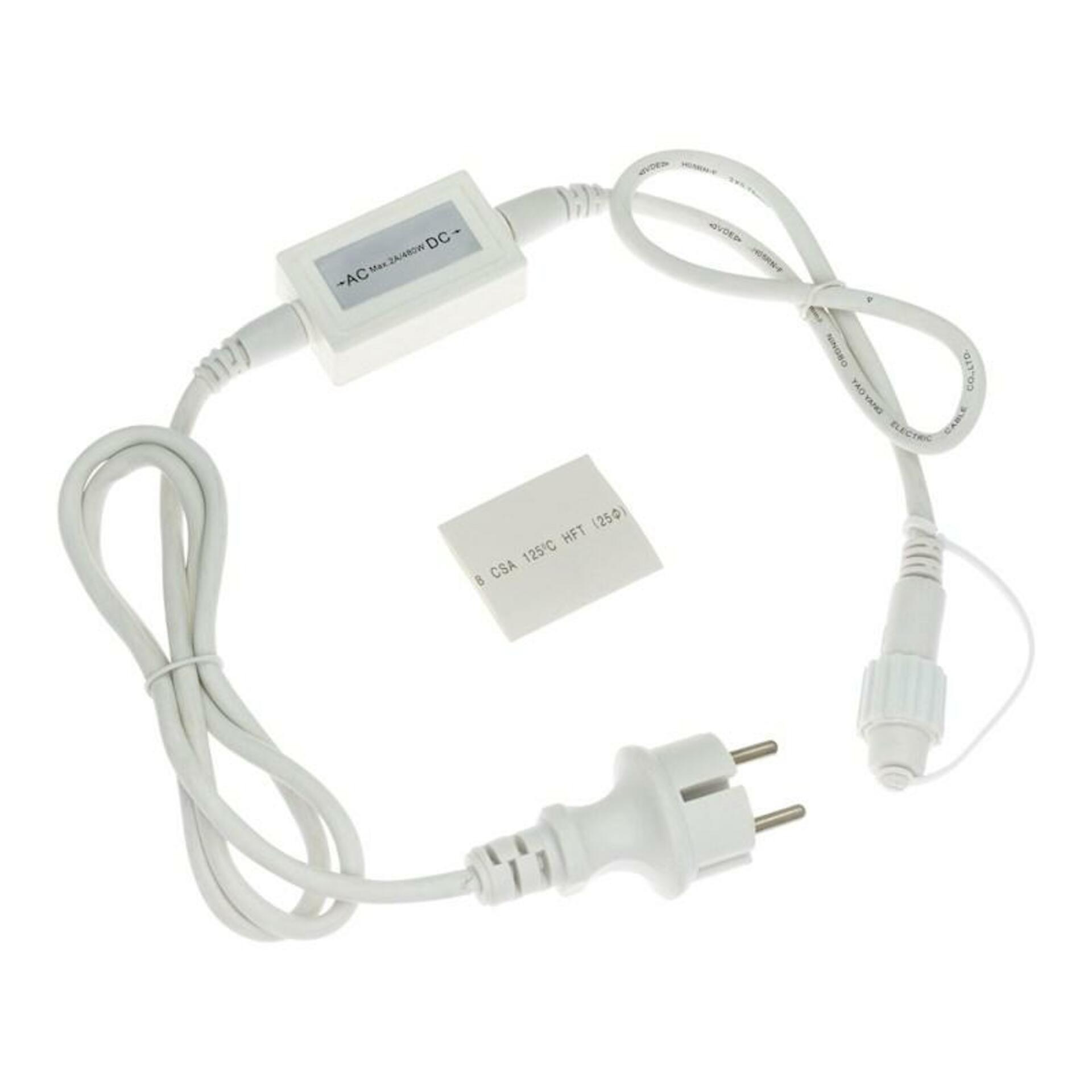 Levně Xmas King XmasKing Napájecí kabel pro LED vánoční osvětlení PROFI 2-pin, 1,5m bílá