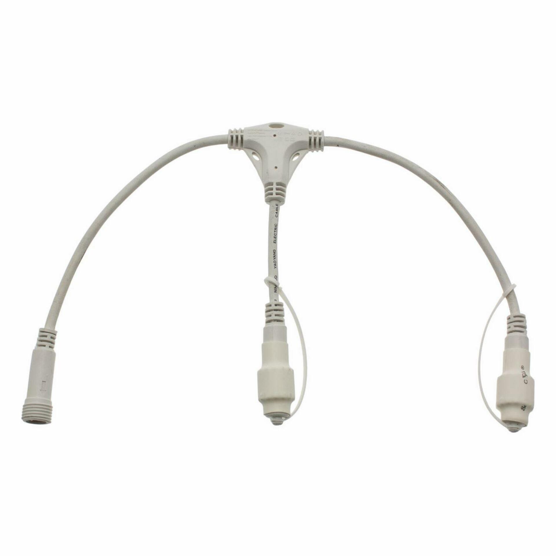 Levně Xmas King XmasKing T rozbočovací kabel pro LED vánoční osvětlení PROFI 2-pin, bílá