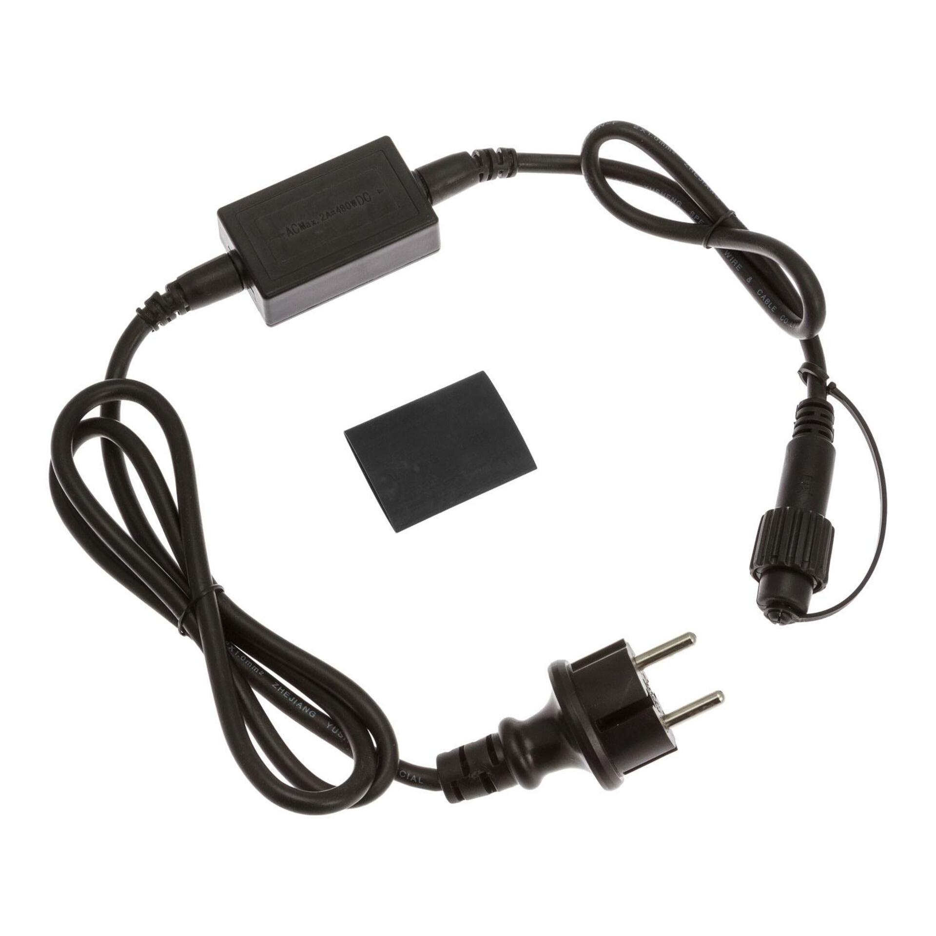 Levně Xmas King XmasKing Napájecí kabel pro LED vánoční osvětlení PROFI 2-pin, 1,5m černá