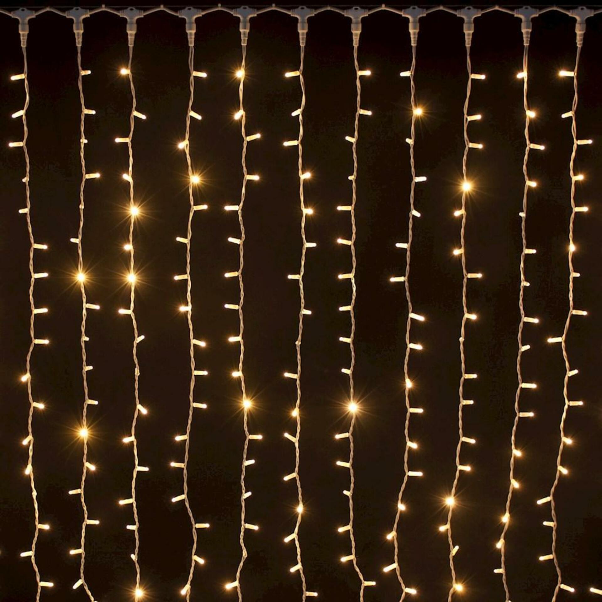 Xmas King XmasKing LED závěs 2x1,5m 304 MAXI LED propojitelné PROFI 2-pin 230V venkovní, teplá bílá bez napájení