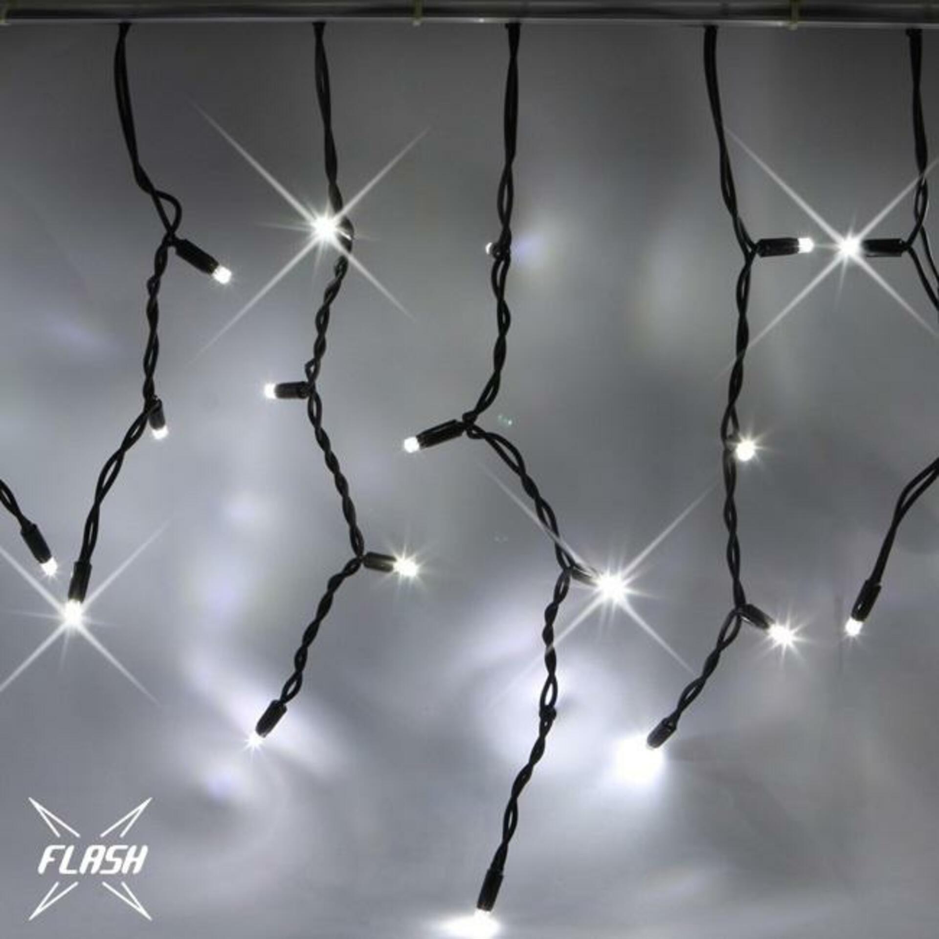 Levně DecoLED LED světelné krápníky, FLASH, 3x0,5m, ledově bílá, 114 diod, IP67 IFNX1305