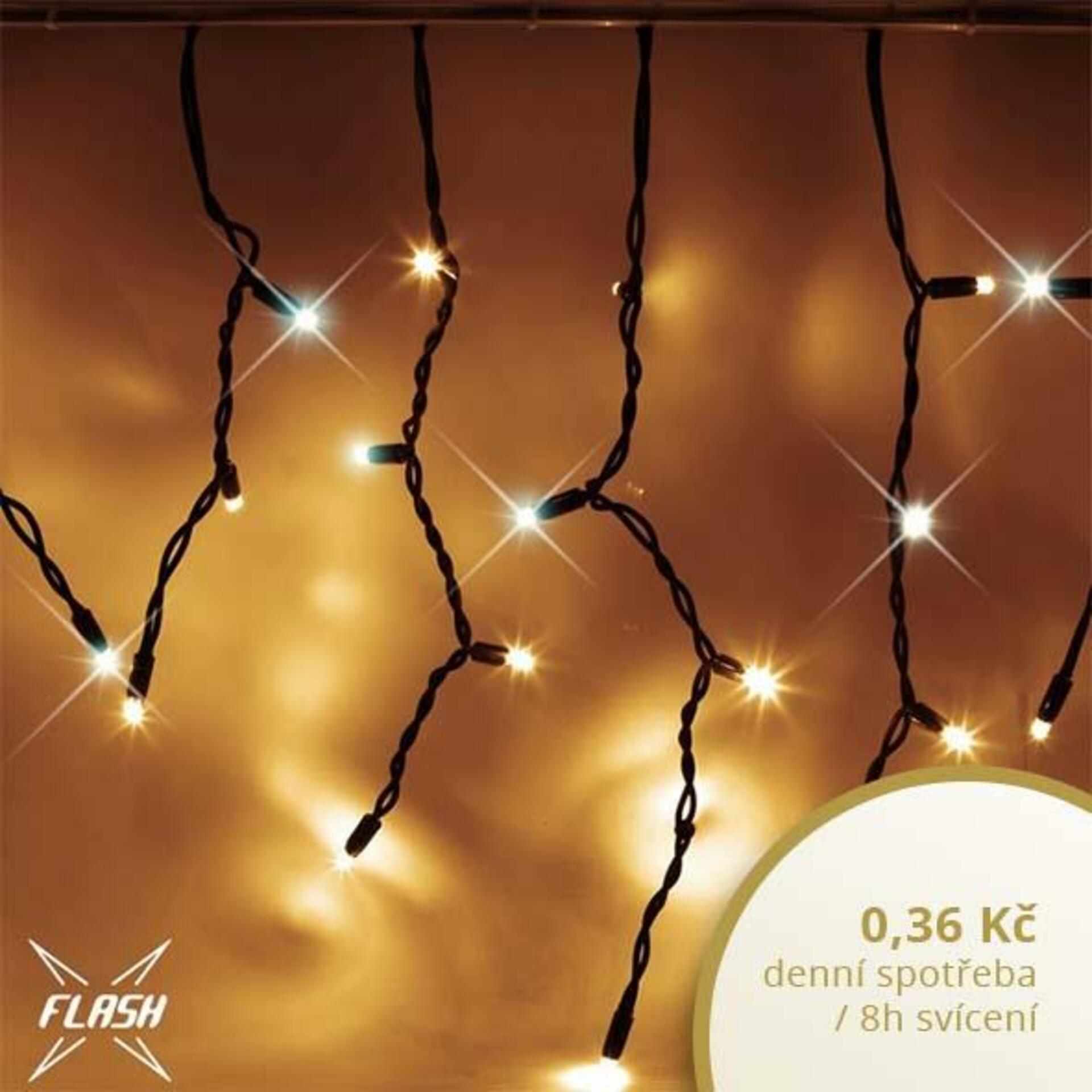 Levně DecoLED LED světelné krápníky, FLASH, 3x0,5m, teple bílá, 114 diod,IP67 IFNX1305W