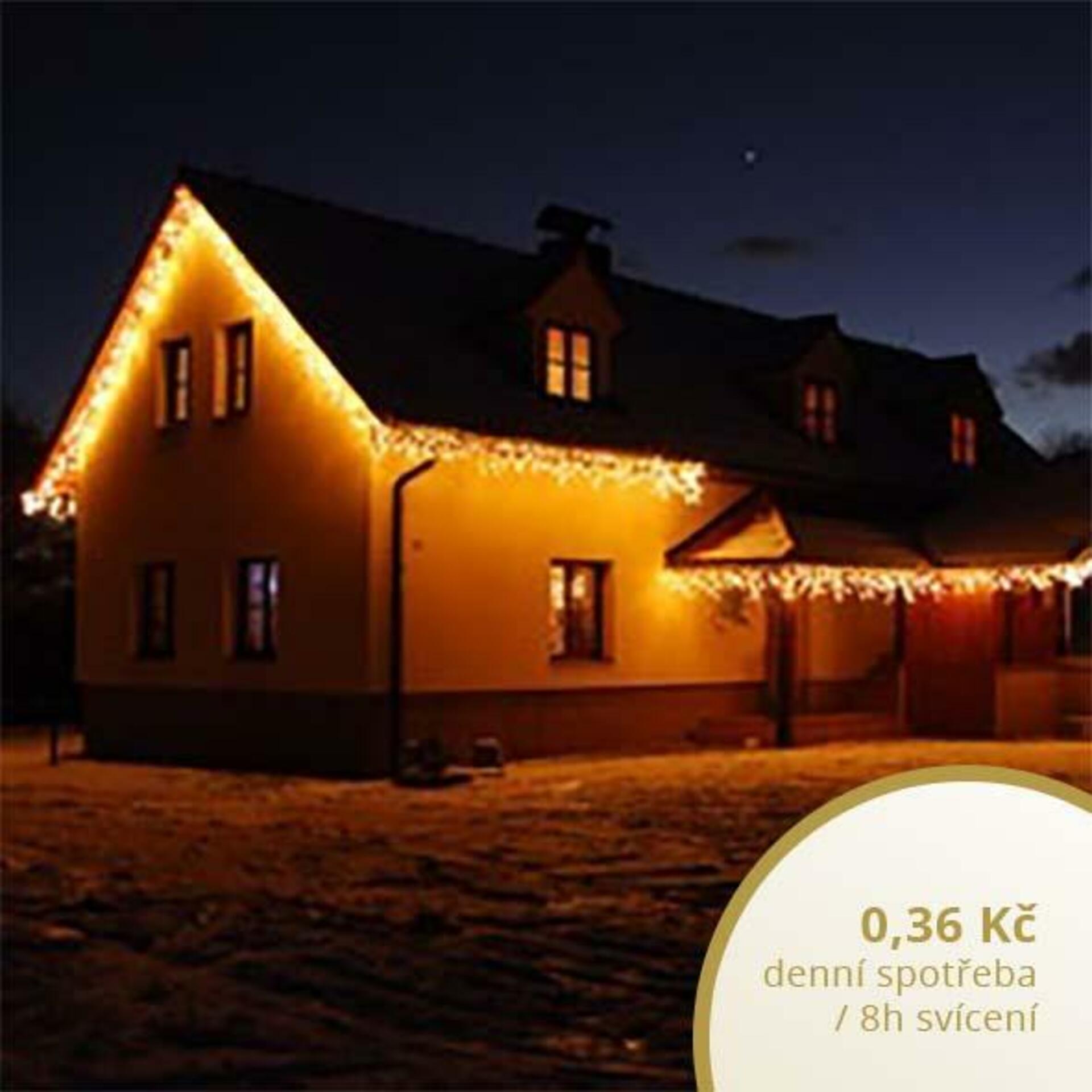 Levně DecoLED Světelné krápníky - 3m, teple bílá, 114LED ILNX0305W