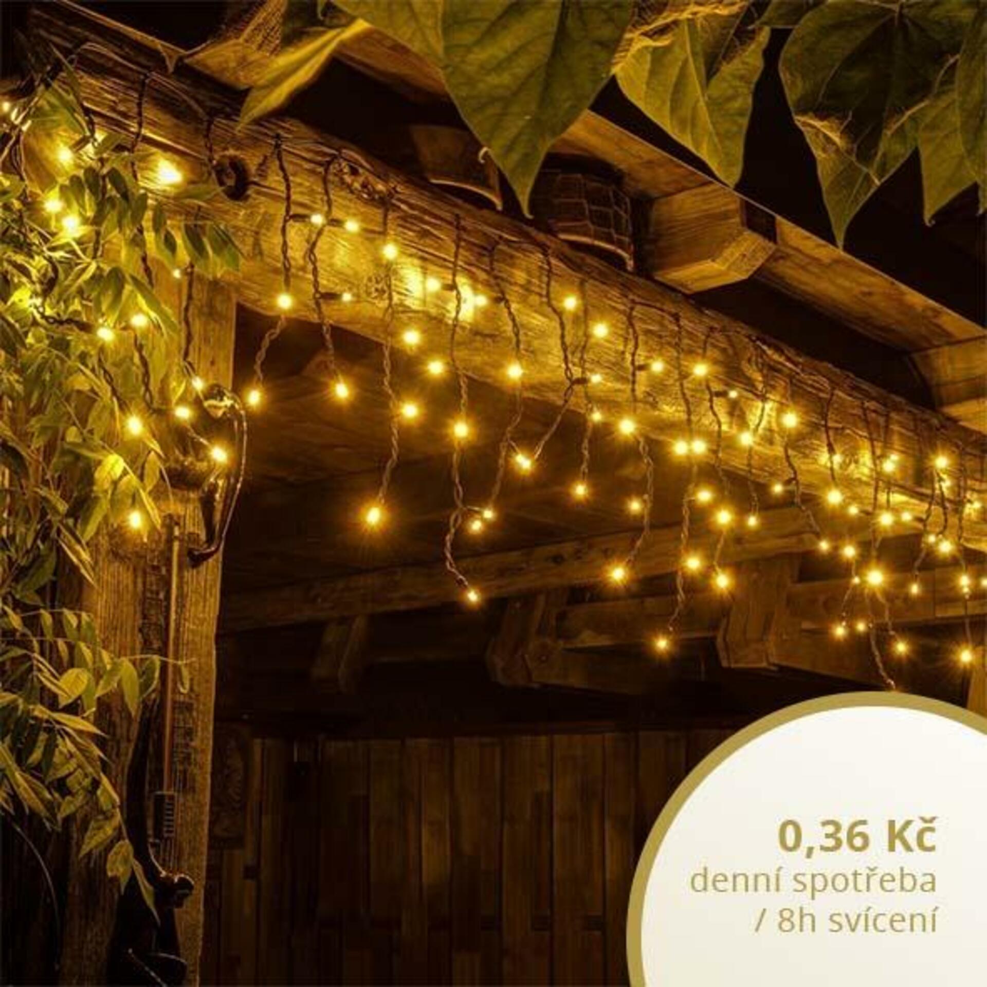 Levně DecoLED LED světelné krápníky, 3x0,5m, teple bílá, 114 diod, IP67 ILNX1305W