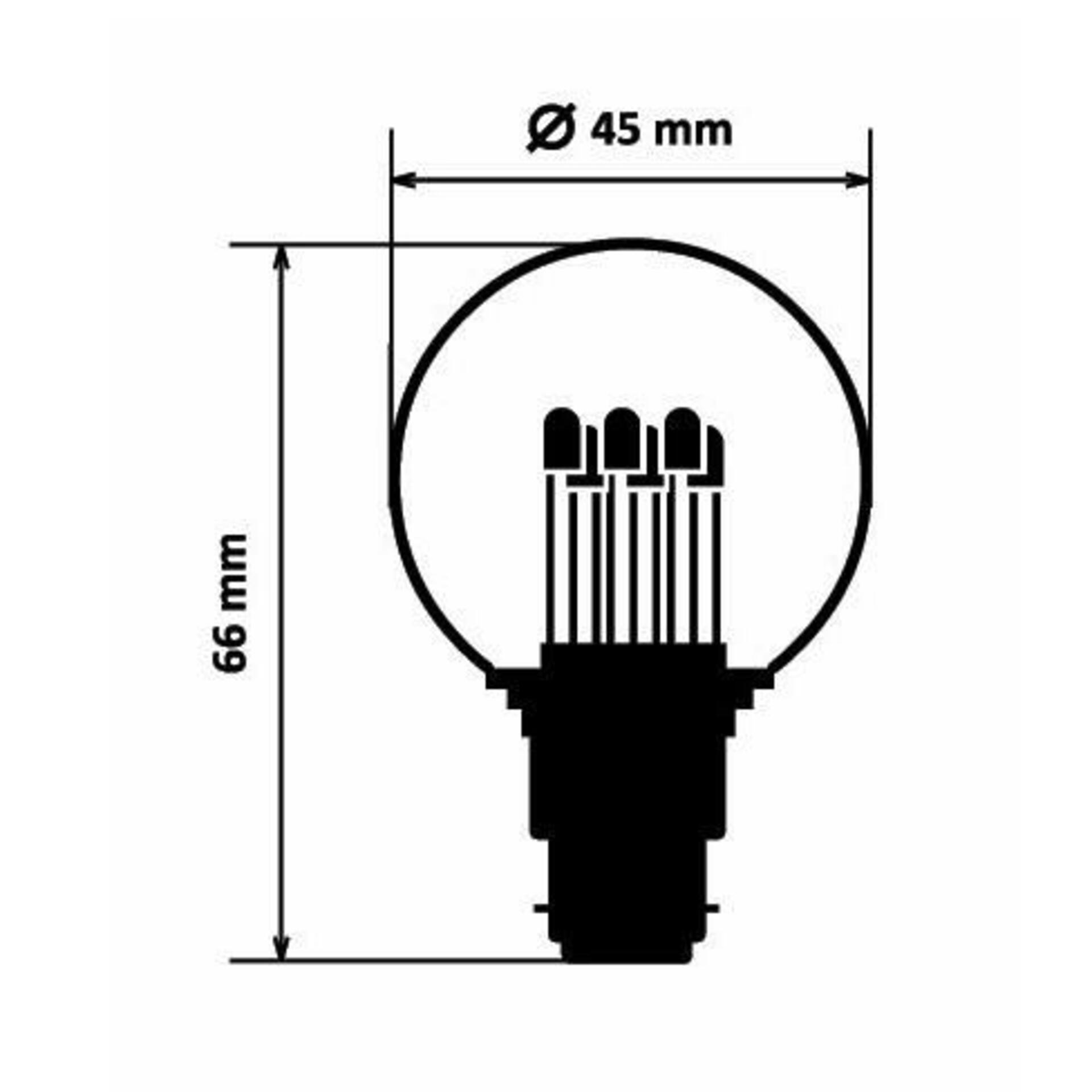 DecoLED LED žárovka - teple bílá, patice B22