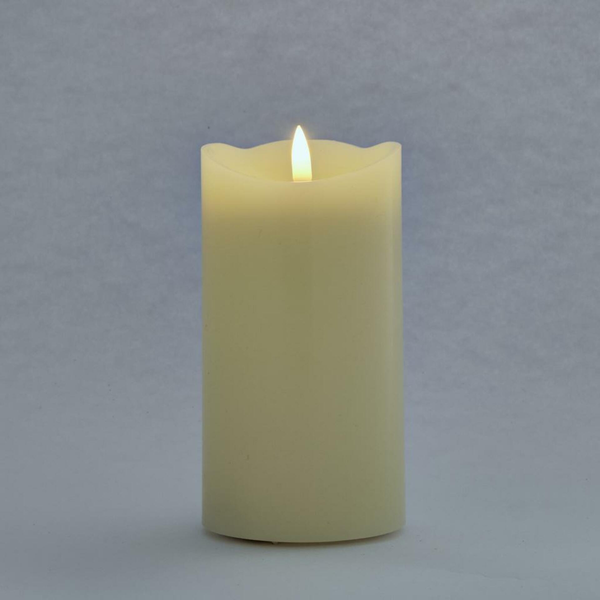 DecoLED LED svíčka, vosková, 8 x 10 cm, mandlová