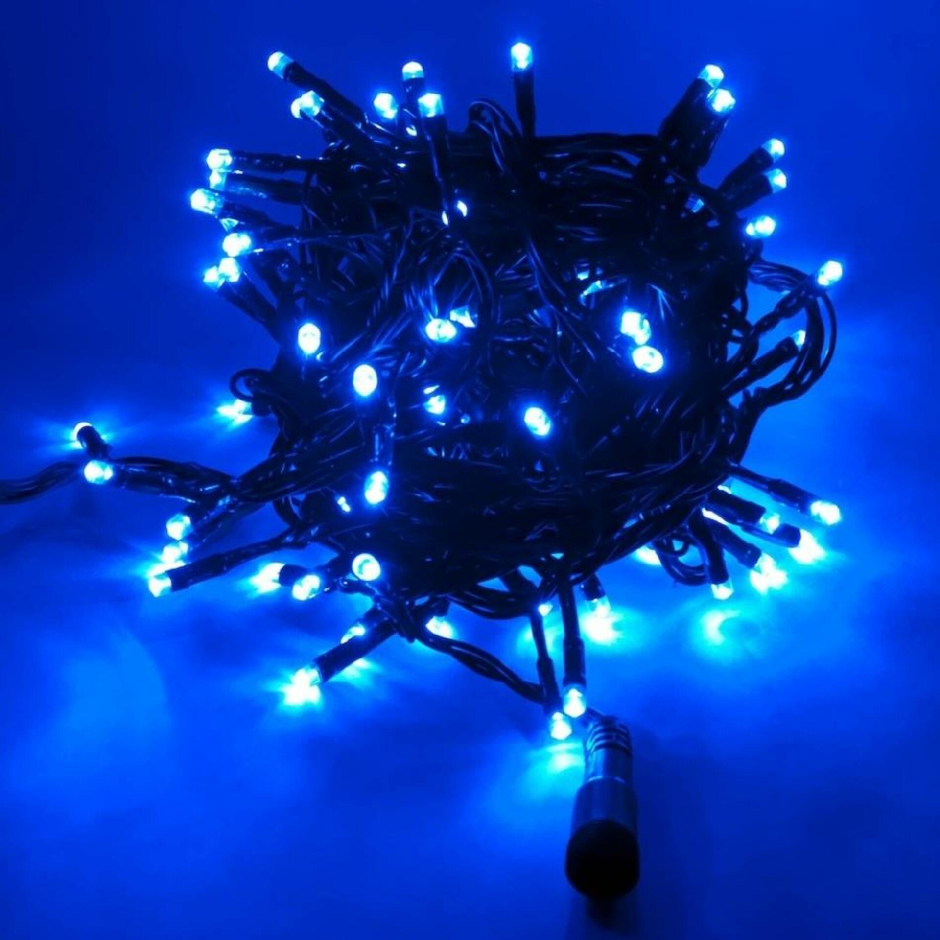 Levně DecoLED Sada osvětlení na vánoční stromek, modrá, 20m