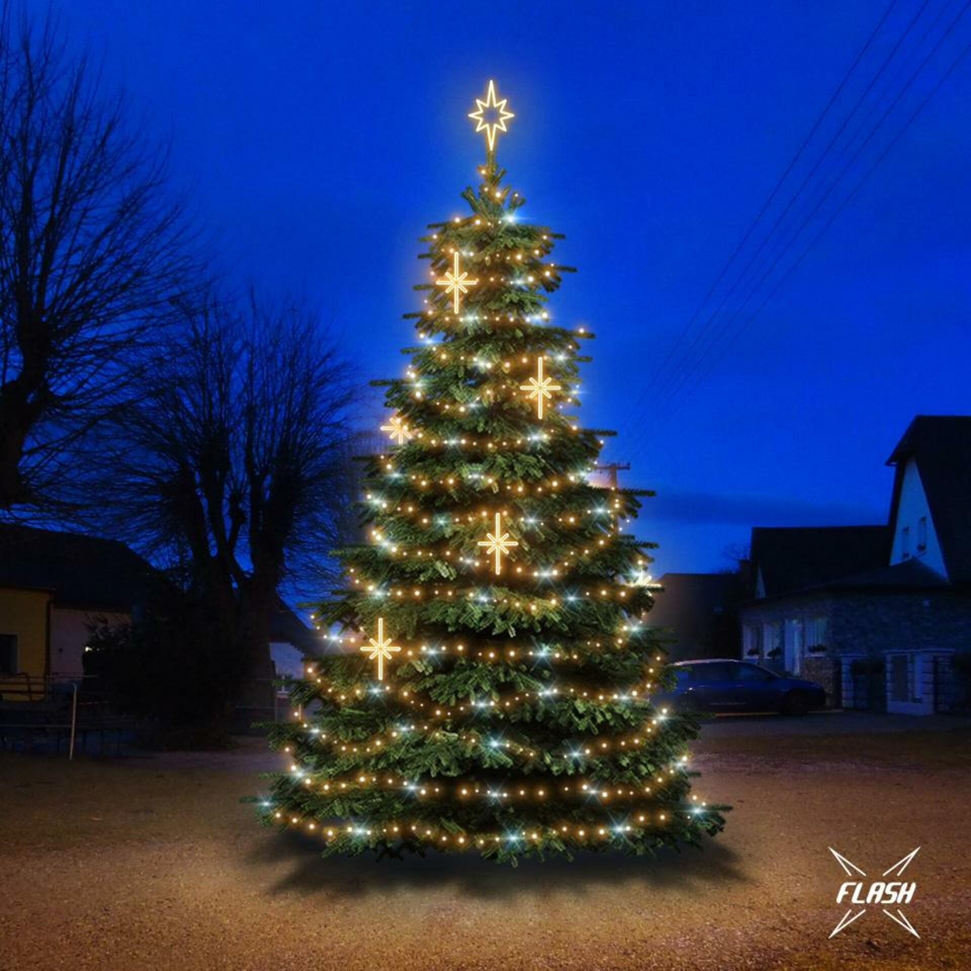 Levně DecoLED LED světelná sada na stromy vysoké 6-8m, teplá bílá s Flash, dekory EFD15WS2