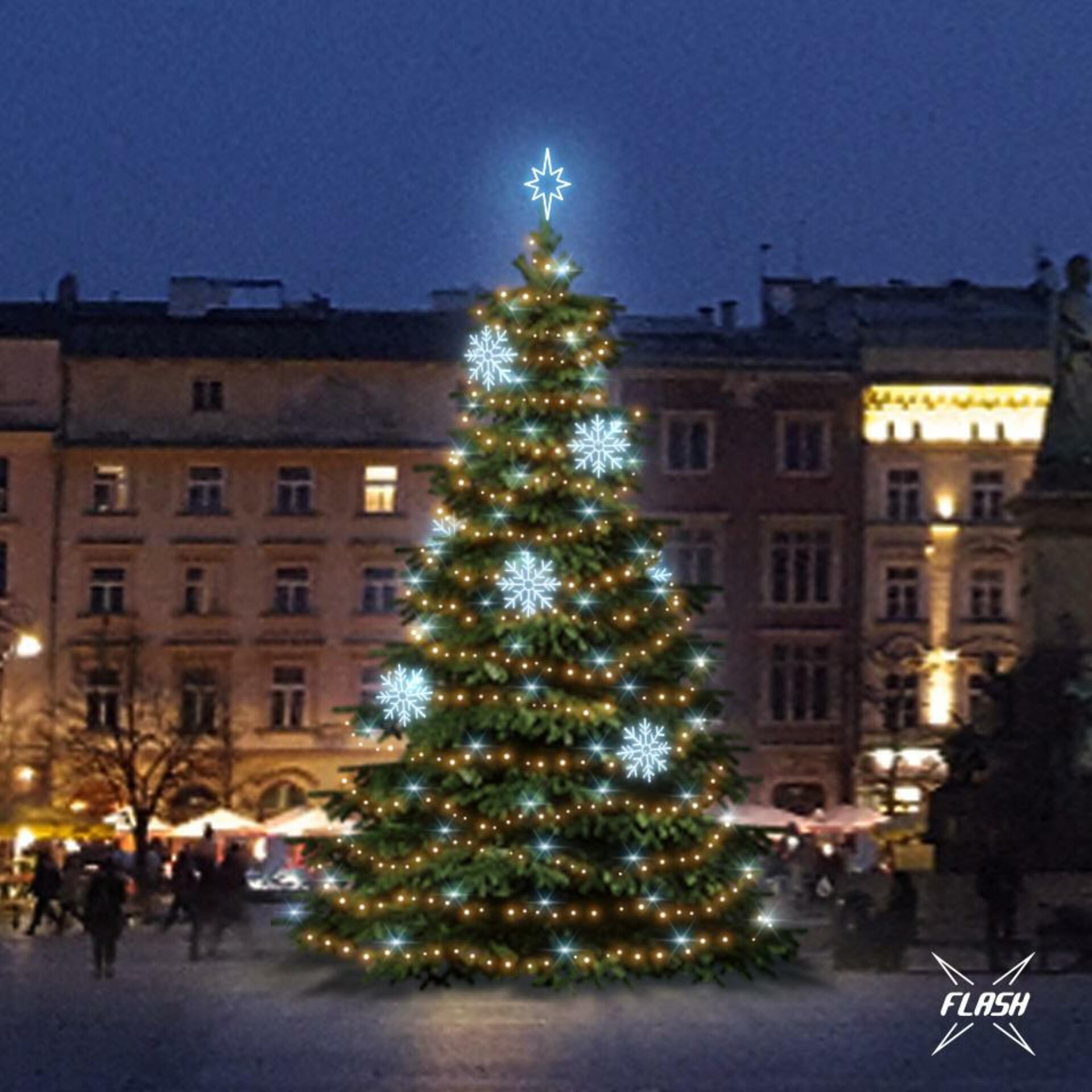 Levně DecoLED LED světelná sada na stromy vysoké 9-11m, teplá bílá s Flash, ledové dekory 8EFD08