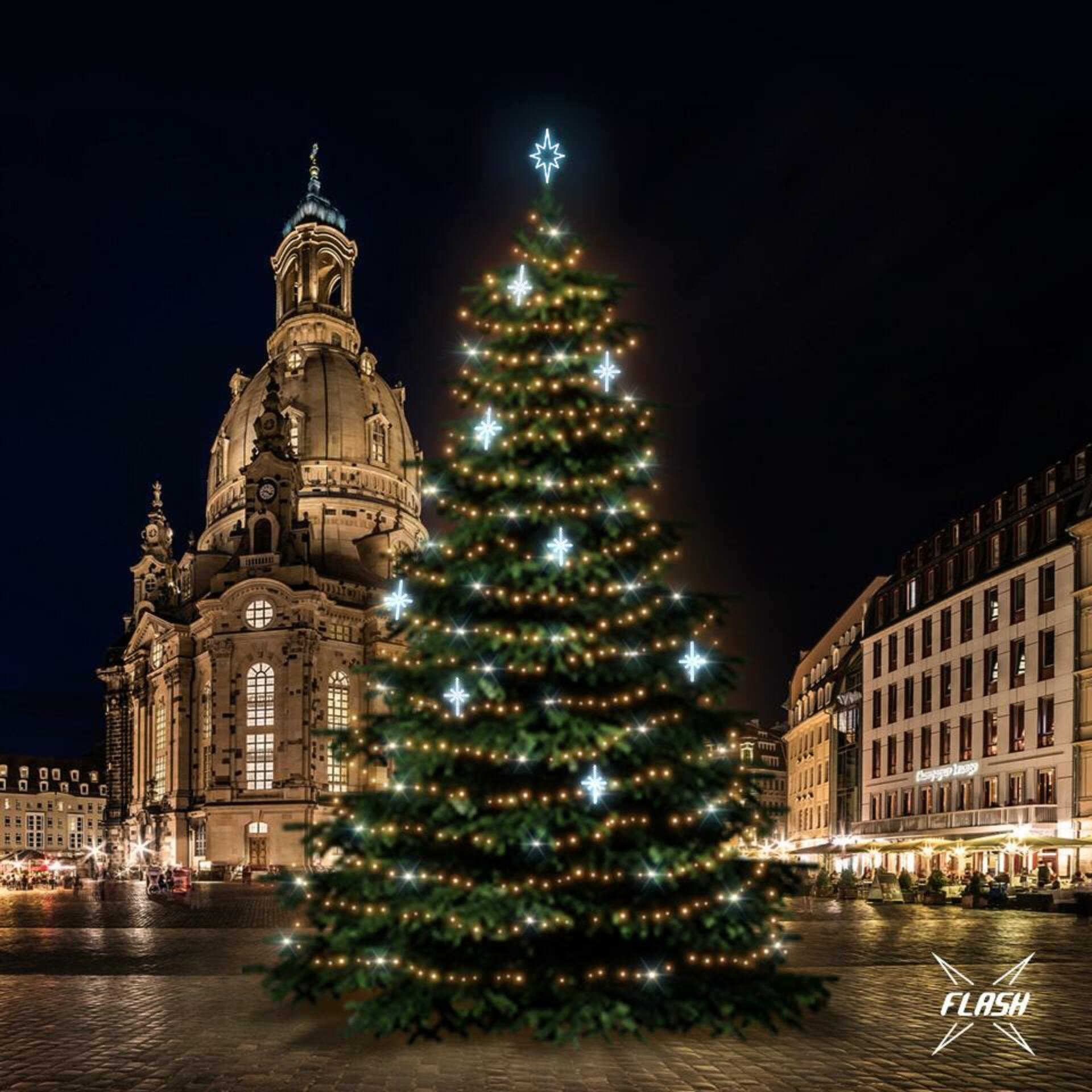 Levně DecoLED LED světelná sada na stromy vysoké 18-20m, teplá bílá s Flash, ledové dekory DZ113S4