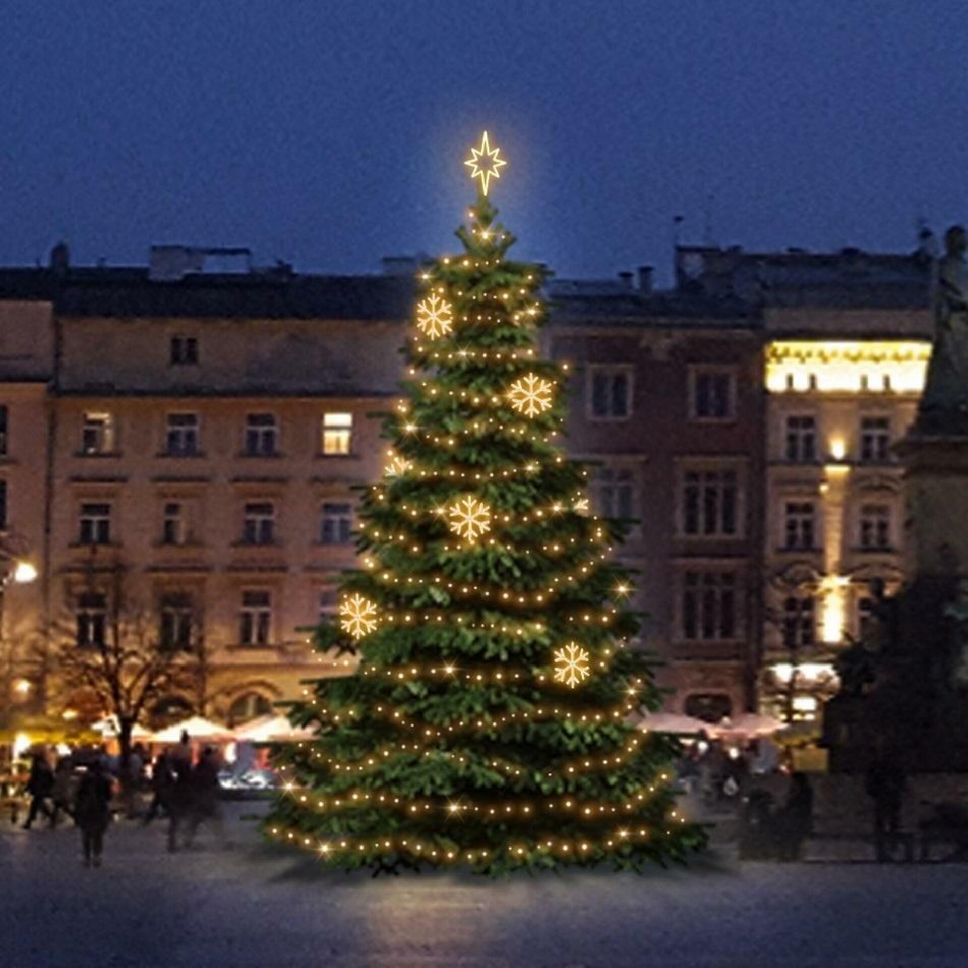 Levně DecoLED LED světelná sada na stromy vysoké 6-8m, teplá bílá s dekory EFD02W