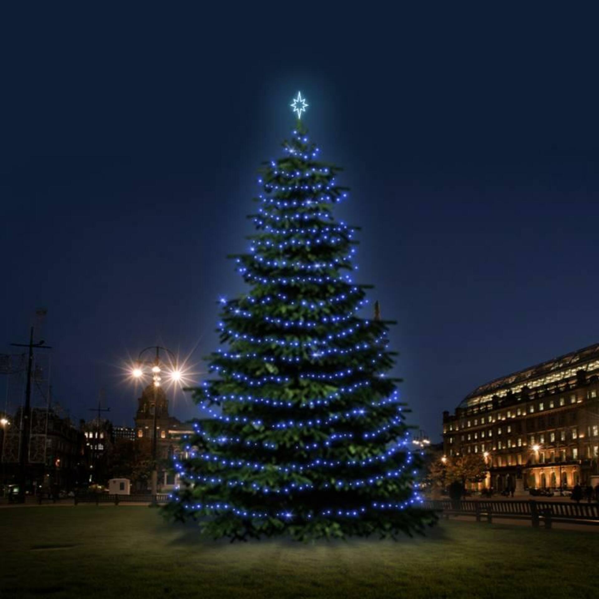 DecoLED LED světelná sada na vánoční stromy vysoké 12-14 m, modrá