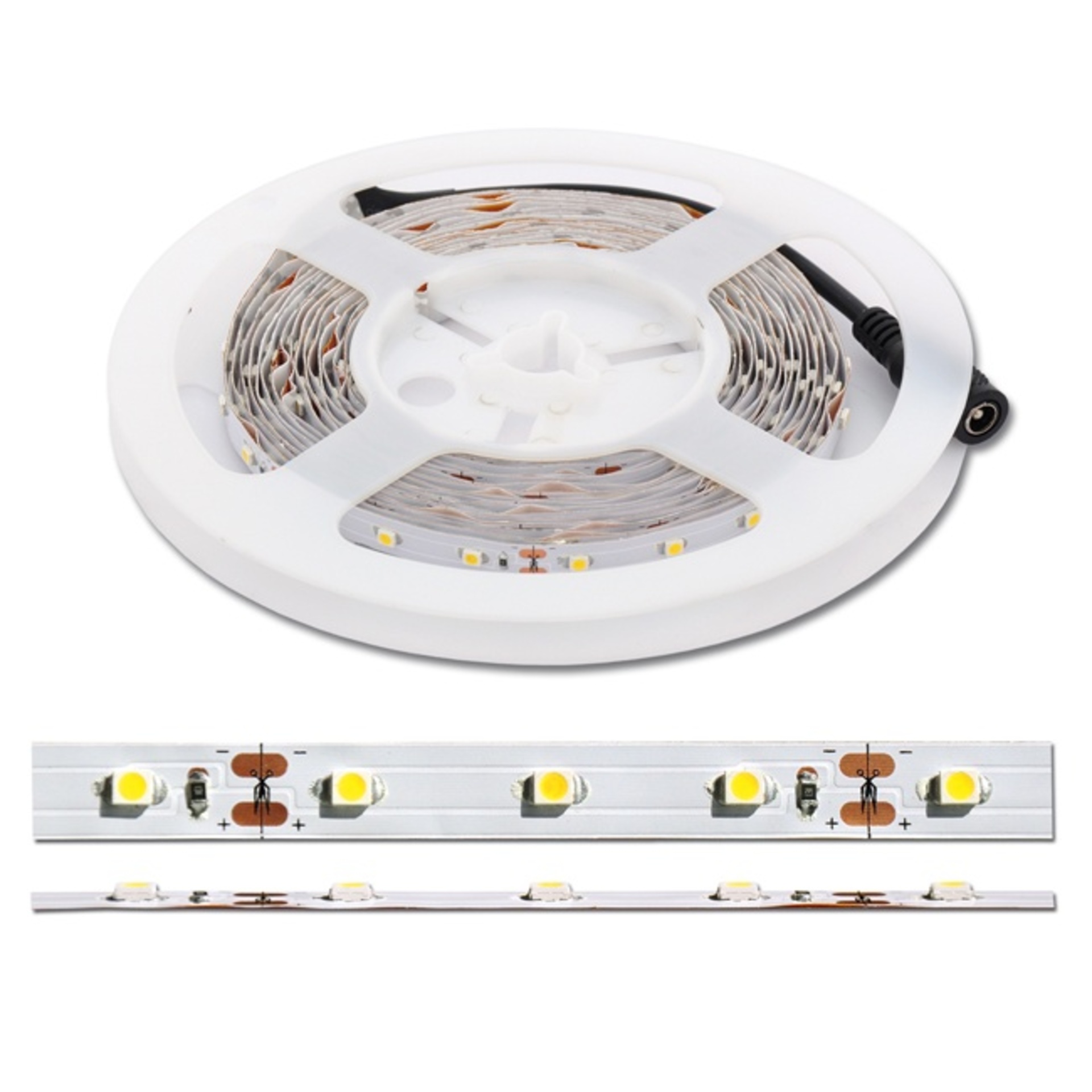 Levně Ecolite LED set vč.adpt., 60xSMD/m, 5m, 4.8W/m, IP20, 4100K DX-SMD3528-BI/5M