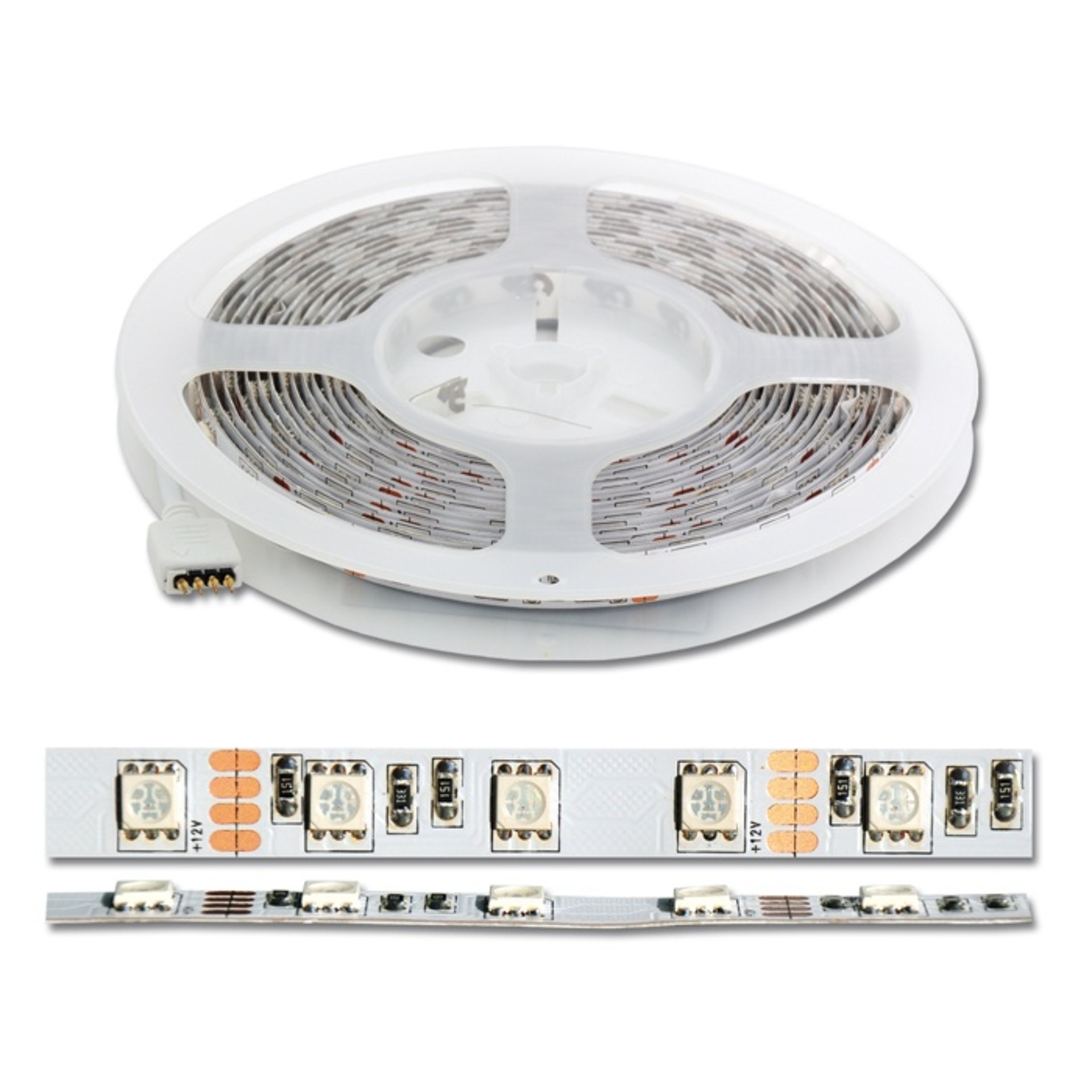 Ecolite LED set vč.adpt., 60xSMD/m, 5m, 14.4W/m, IP20, ovl. DX-SMD5050-RGB/5M