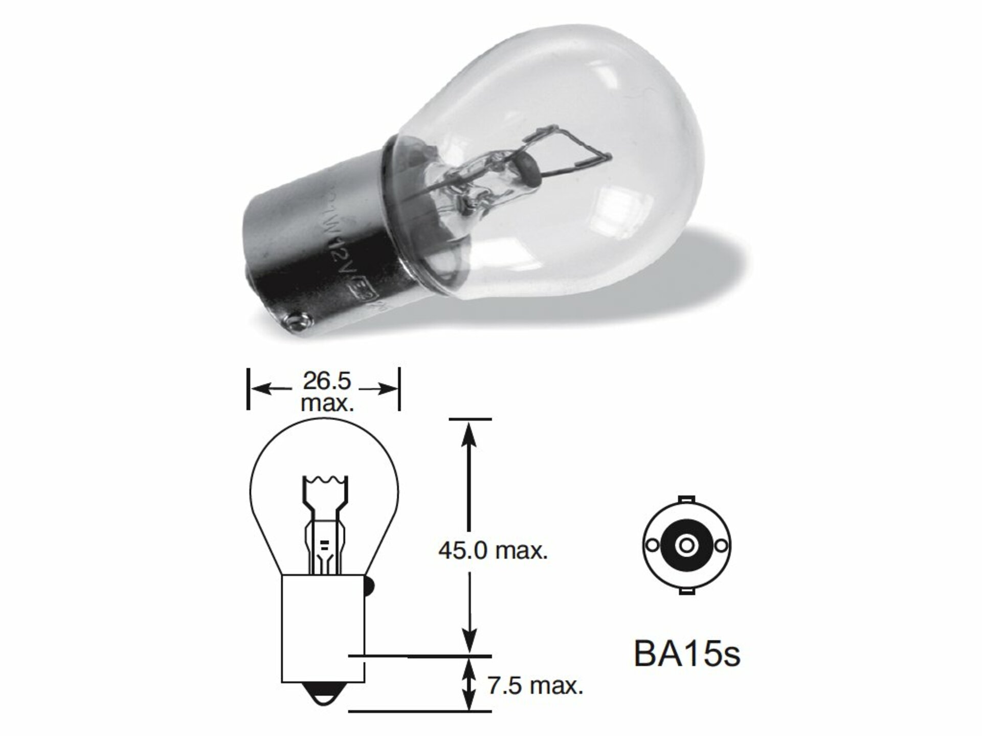 Elta 12V 15W BA15s EB0211TB