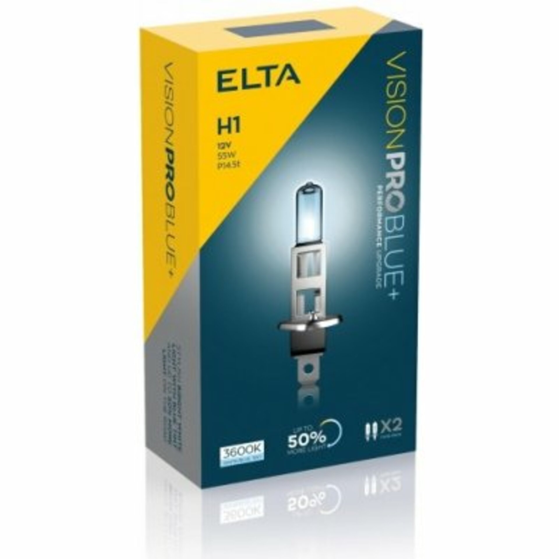 Levně ELTA H1 VisionProBlue +50% 55W 12V P14,5s sada 2ks EB2488TR