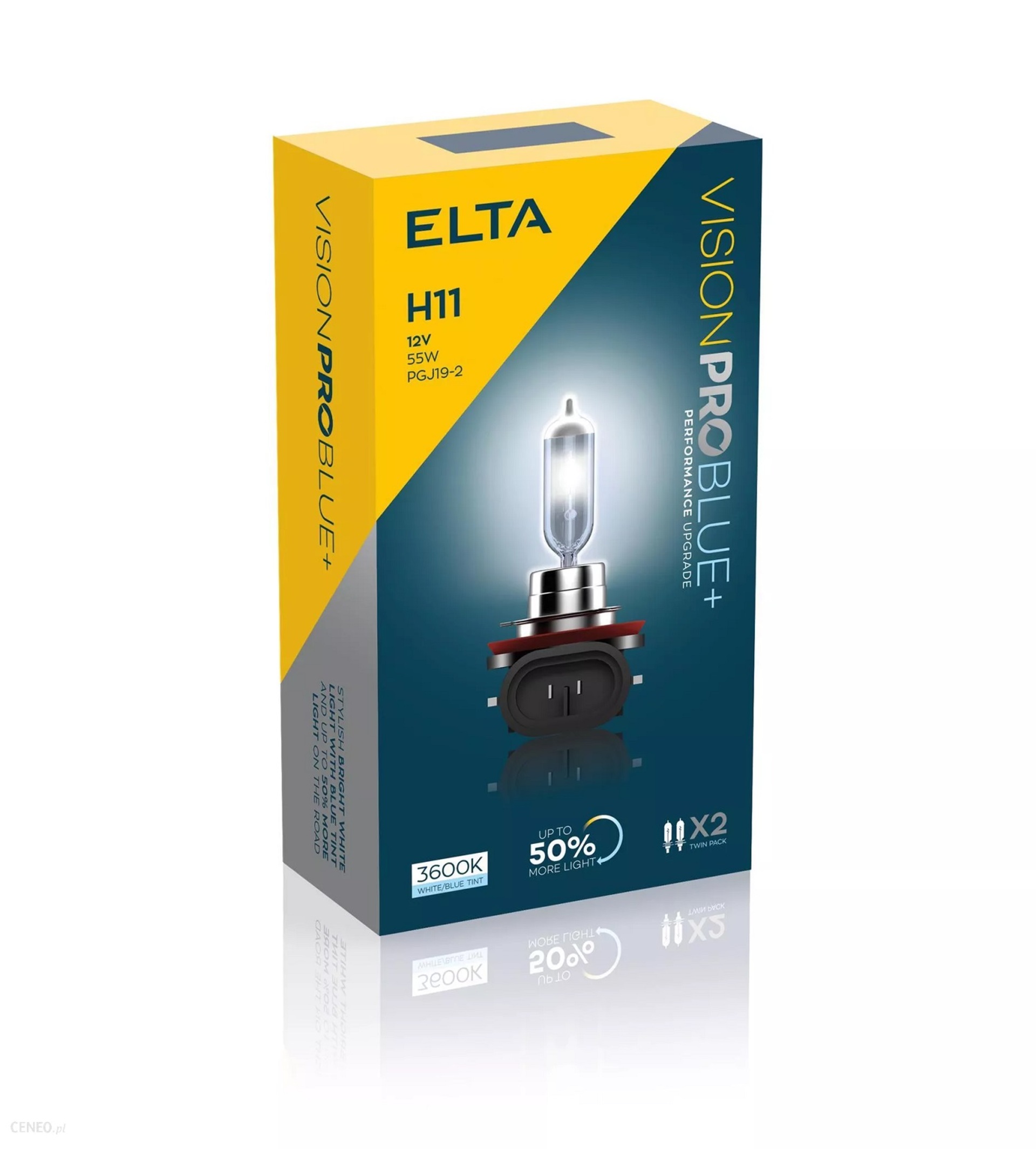 Levně ELTA H11 VisionProBlue +50% 55W 12V PGJ19-2 sada 2ks EB2711TR