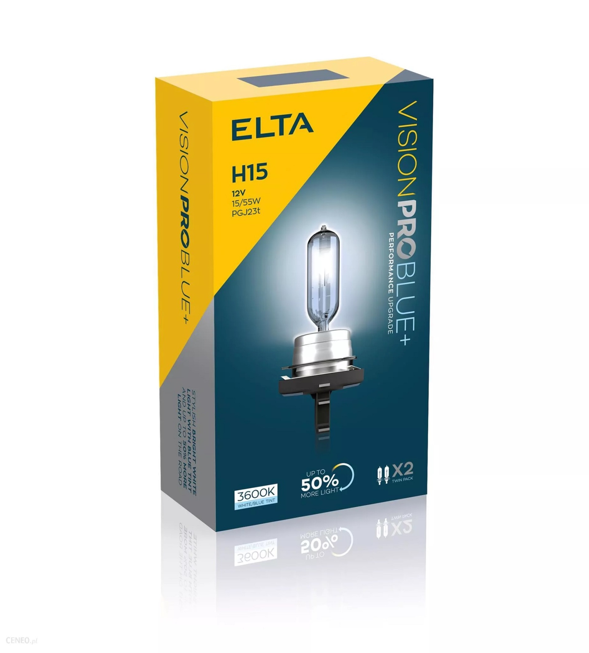 Levně ELTA H15 VisionProBlue +50% 15/55W 12V PGJ23t-1 sada 2ks EB2715TR