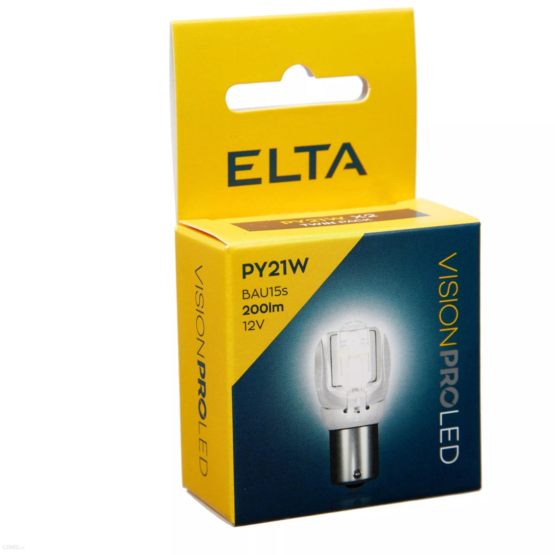 Levně Elta 12V LED žárovka PY21W BAU15s oranžová 200lm sada 2 ks EB8080TR