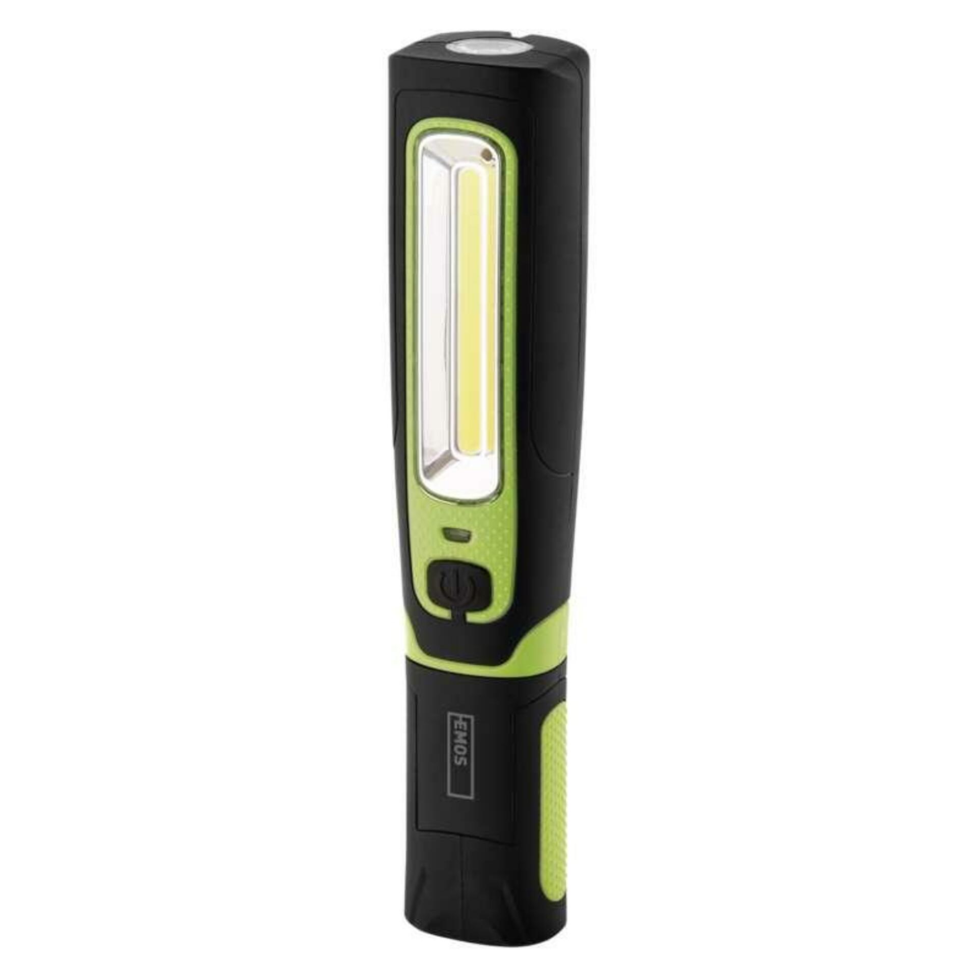 Levně EMOS LED + COB LED nabíjecí svítilna P4532, 470 lm, 1800 mAh 1450000290