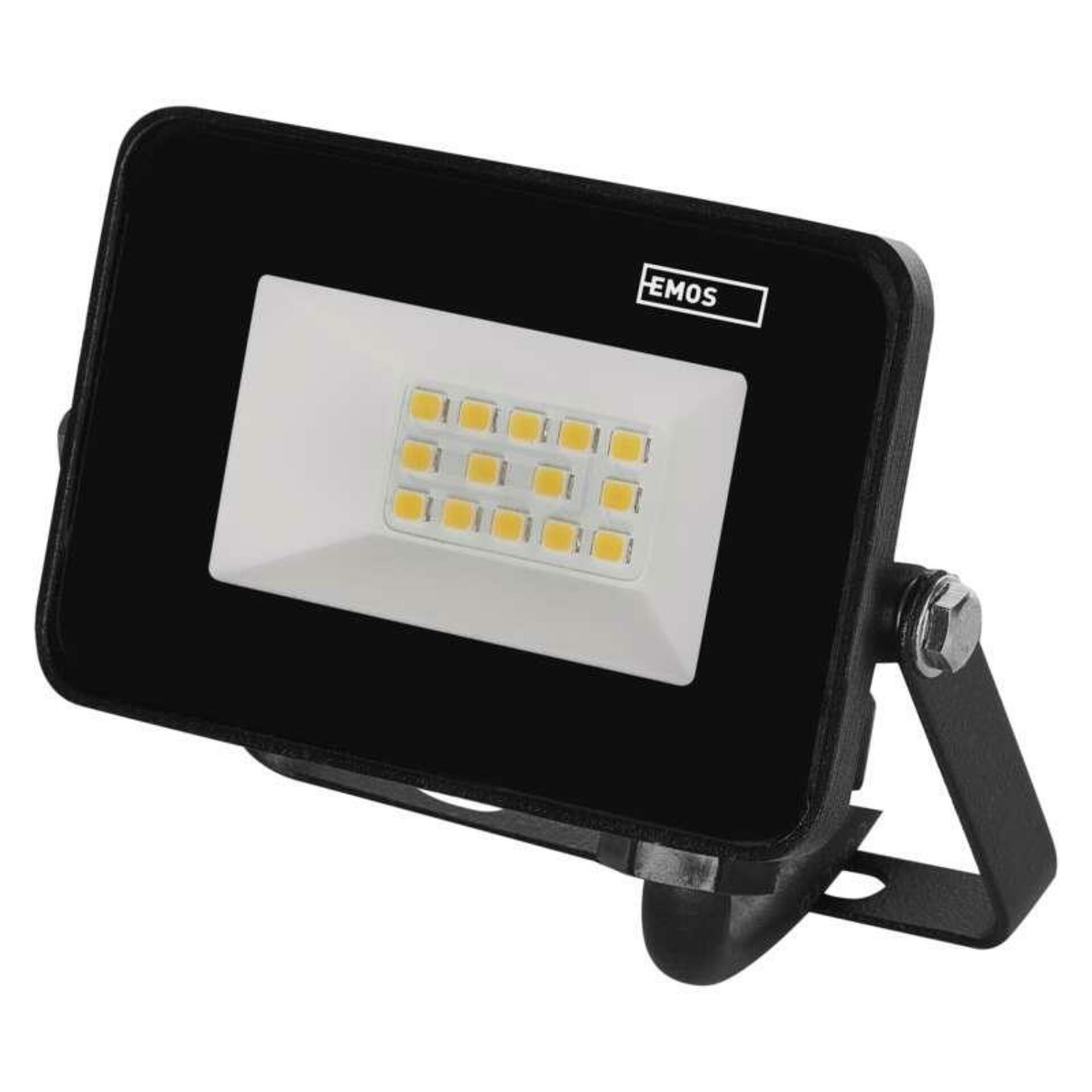 EMOS LED reflektor SIMPO 10,5 W, černý, neutrální bílá ZS2212