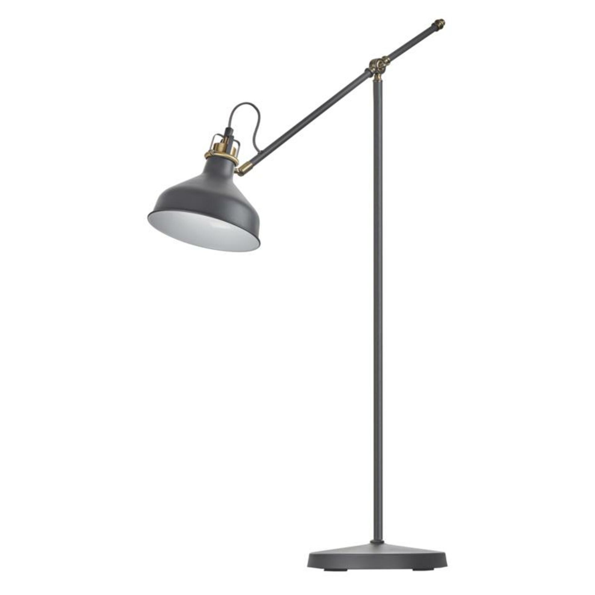 Levně EMOS Stojací lampa ARTHUR na žárovku E27, 150cm, tmavě šedá Z7610