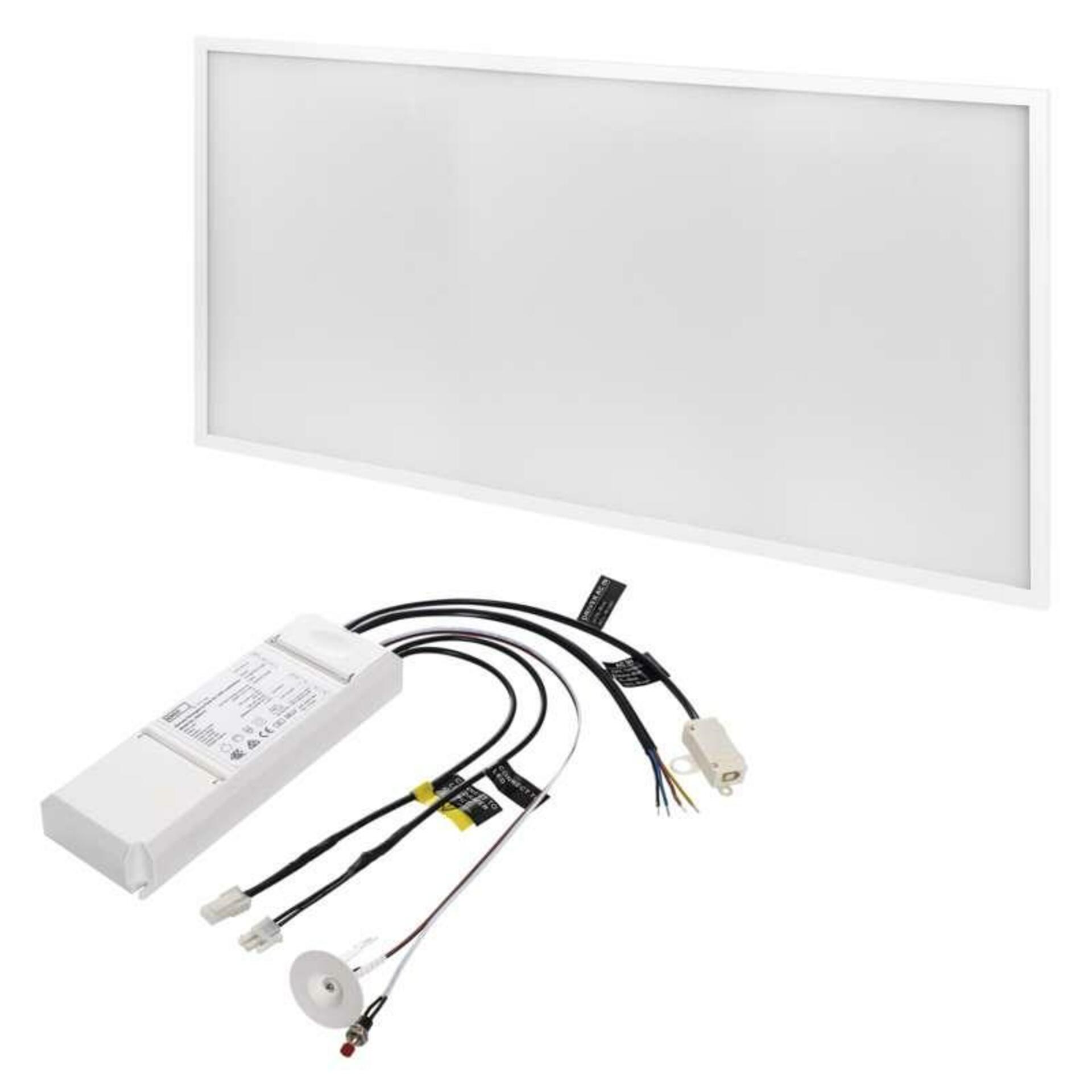 EMOS LED panel 30x60, obdélníkový vestavný bílý, 18W neutrální bílá, Emergency ZR2212E