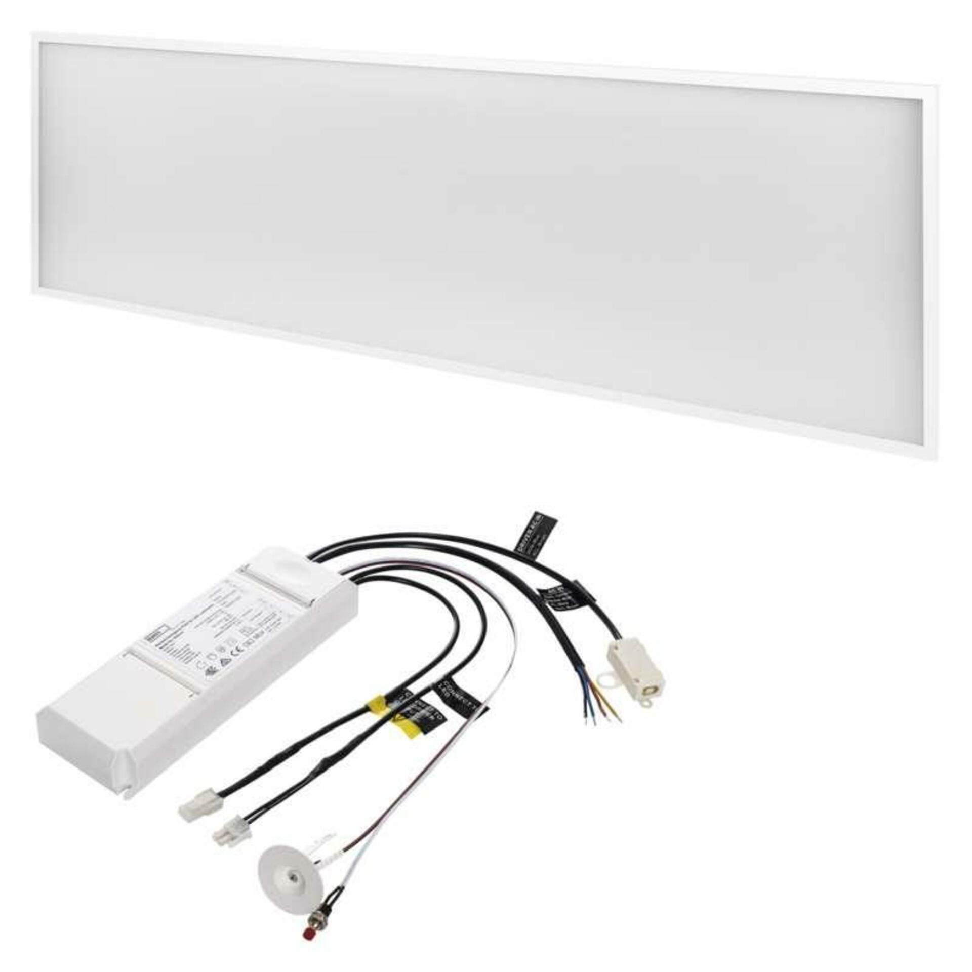 Levně EMOS LED panel PROFI 30x120, obdélníkový vestavný bílý, 40W neutrální bíla, Emergency ZR8412E