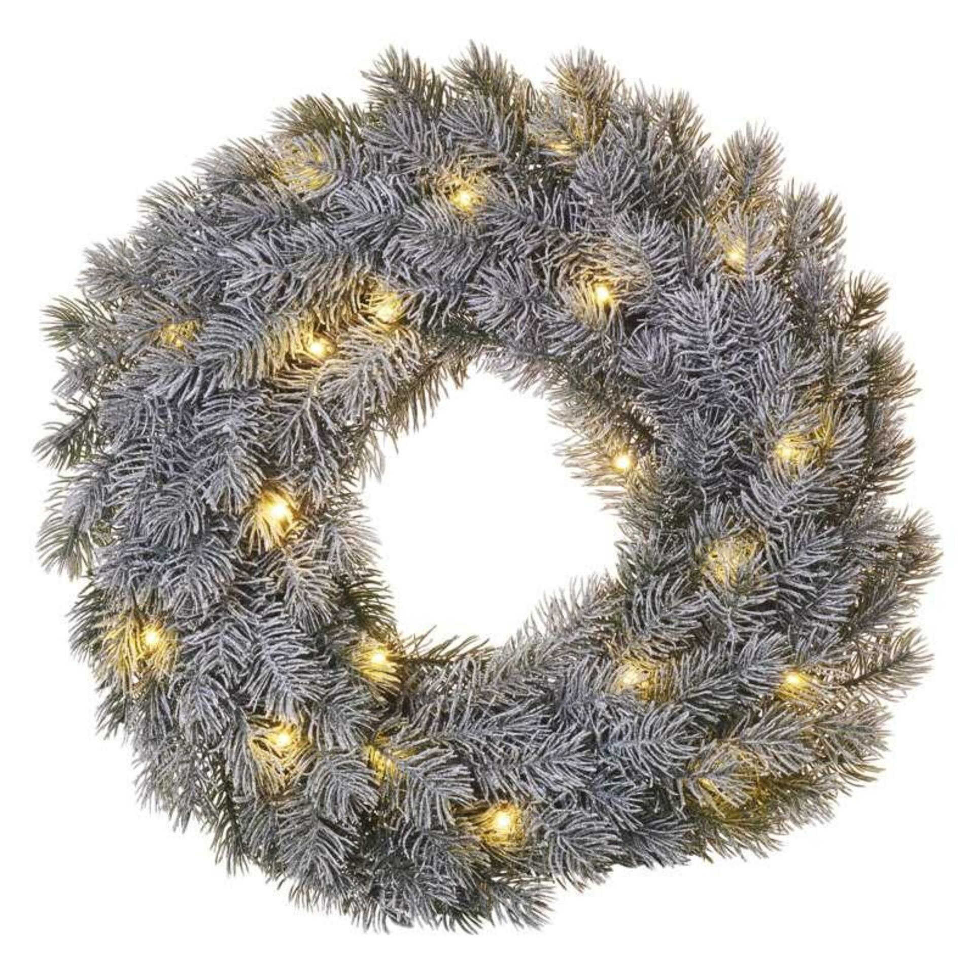 EMOS LED dekorace - adventní věnec, 40 cm, 2x AA, vnitřní, teplá bílá, časovač DCTW15