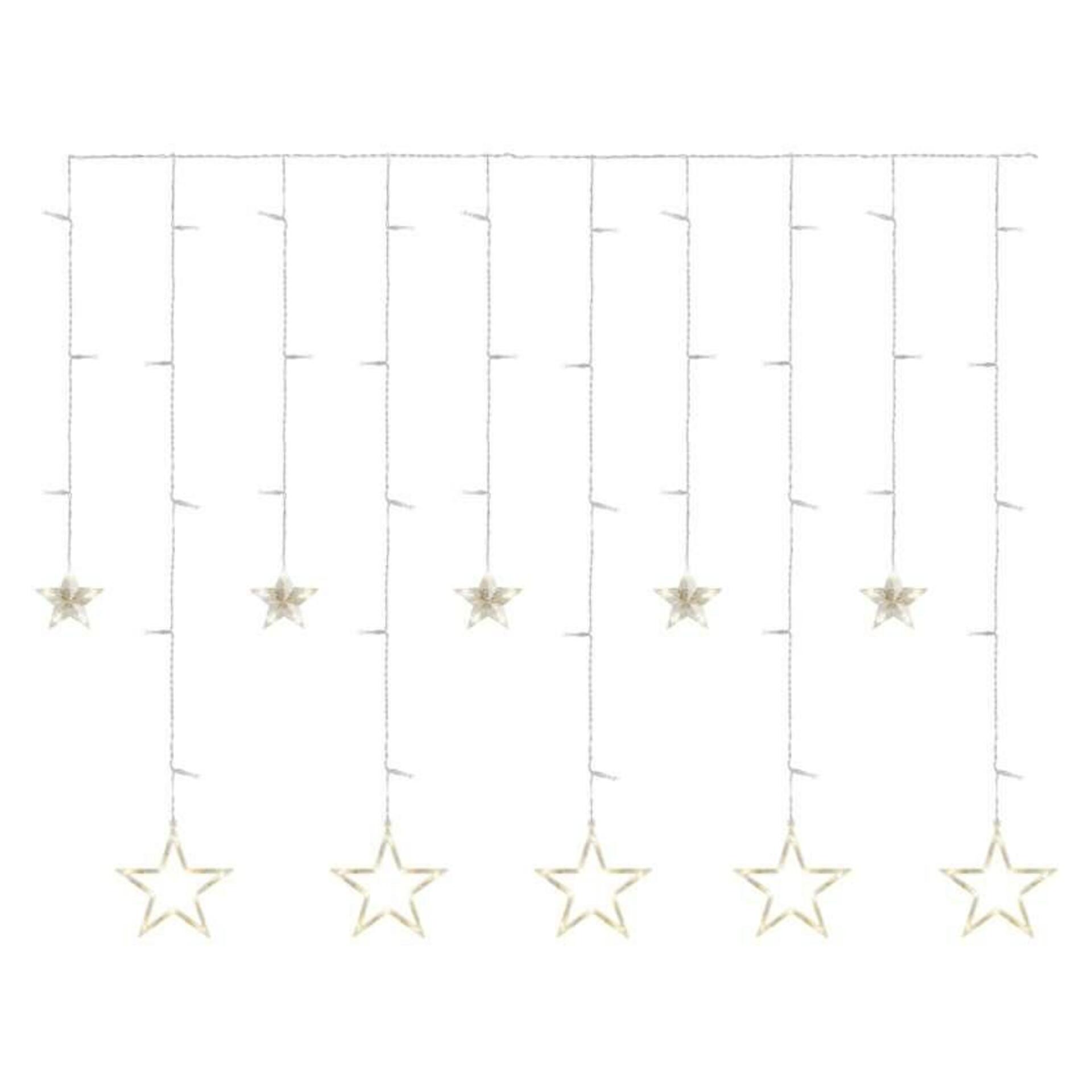 EMOS LED vánoční závěs - hvězdy, 185x105 cm, vnitřní, teplá bílá DCGW12