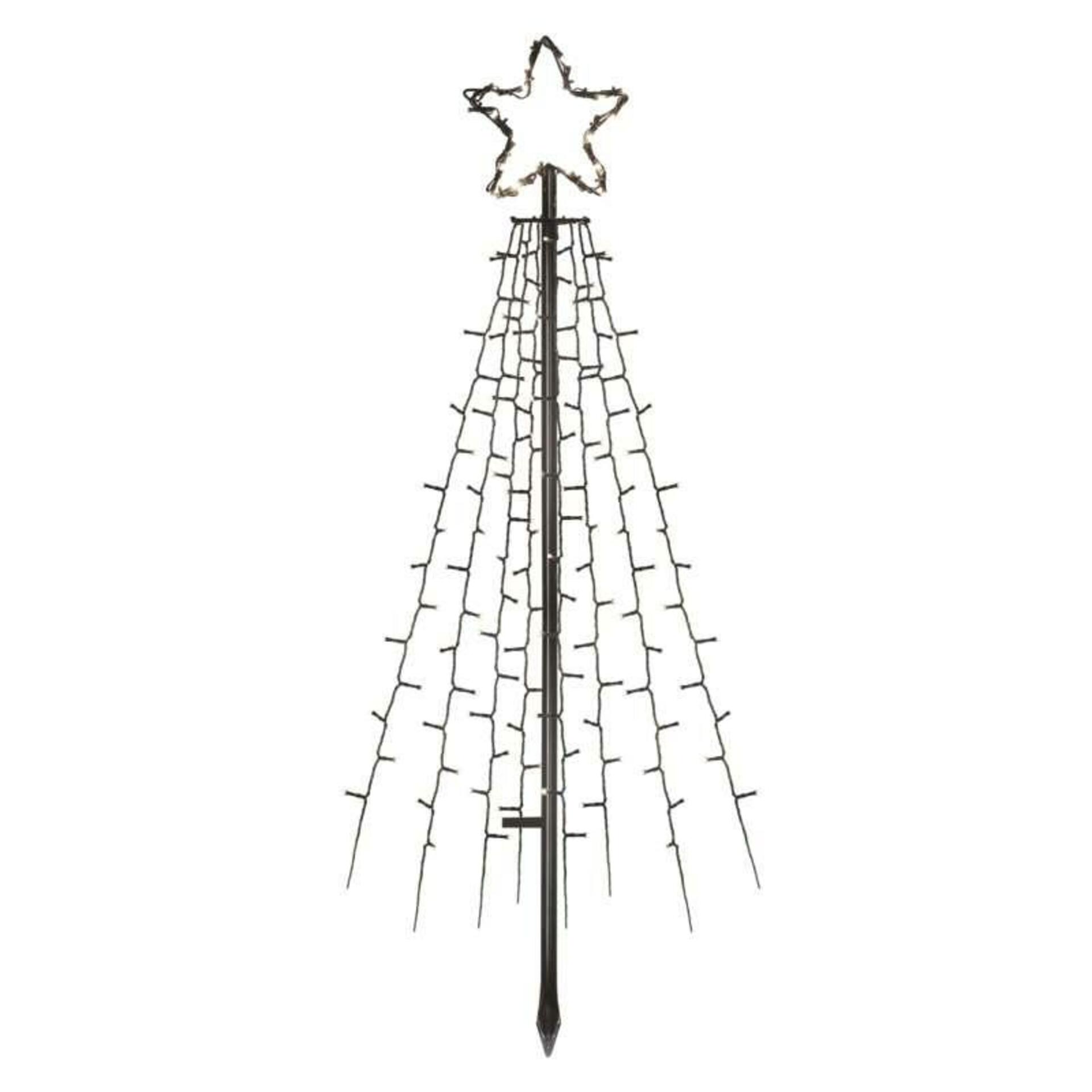 EMOS LED vánoční strom kovový, 180 cm, venkovní i vnitřní, studená bílá, časovač DCTC02