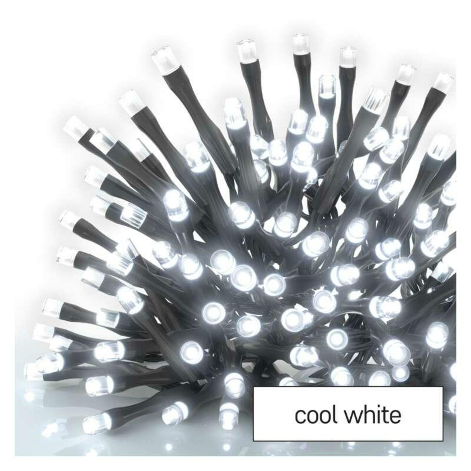 Levně EMOS Standard LED spojovací vánoční řetěz – rampouchy, 2,5 m, venkovní, studená bílá D1CC01