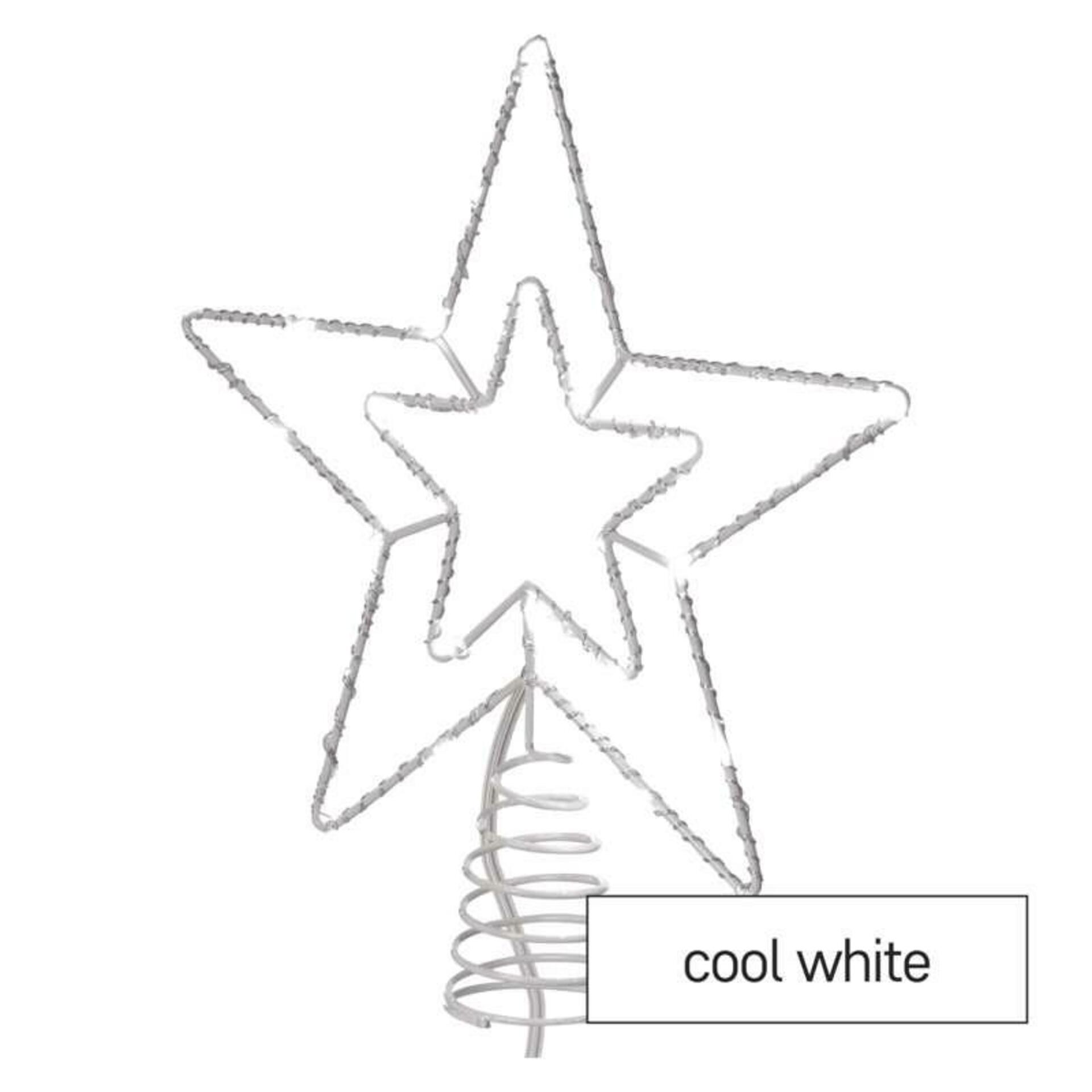 EMOS Standard LED spojovací vánoční hvězda, 28,5 cm, venkovní i vnitřní, studená bílá D1ZC01