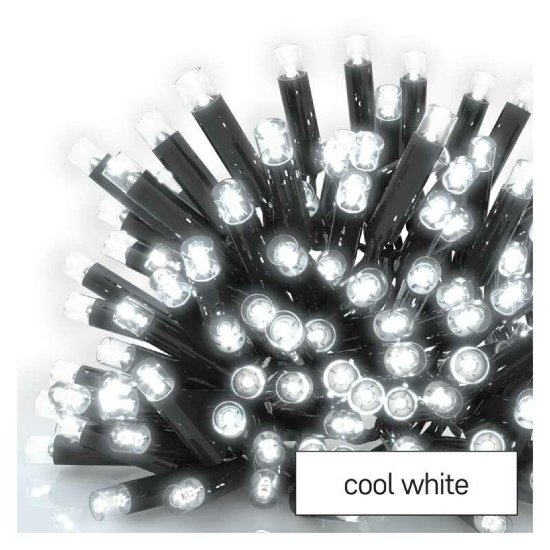 Levně EMOS Profi LED spojovací řetěz černý – rampouchy, 3 m, venkovní, studená bílá D2CC01