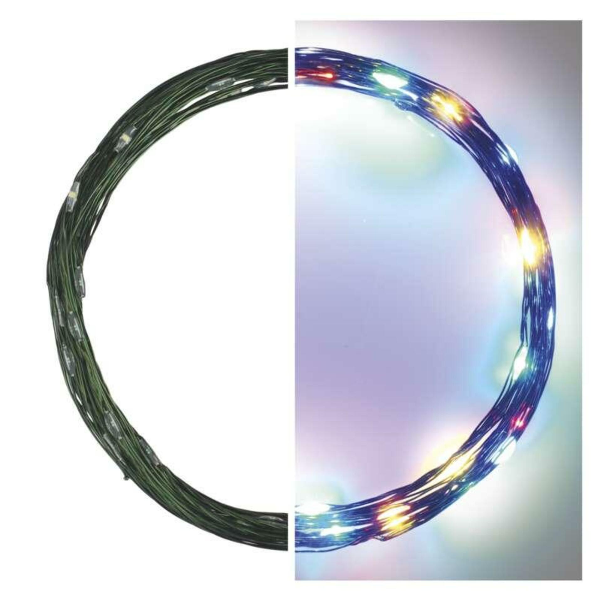 EMOS LED vánoční nano řetěz zelený, 4 m, venkovní i vnitřní, multicolor, časovač D3AM01