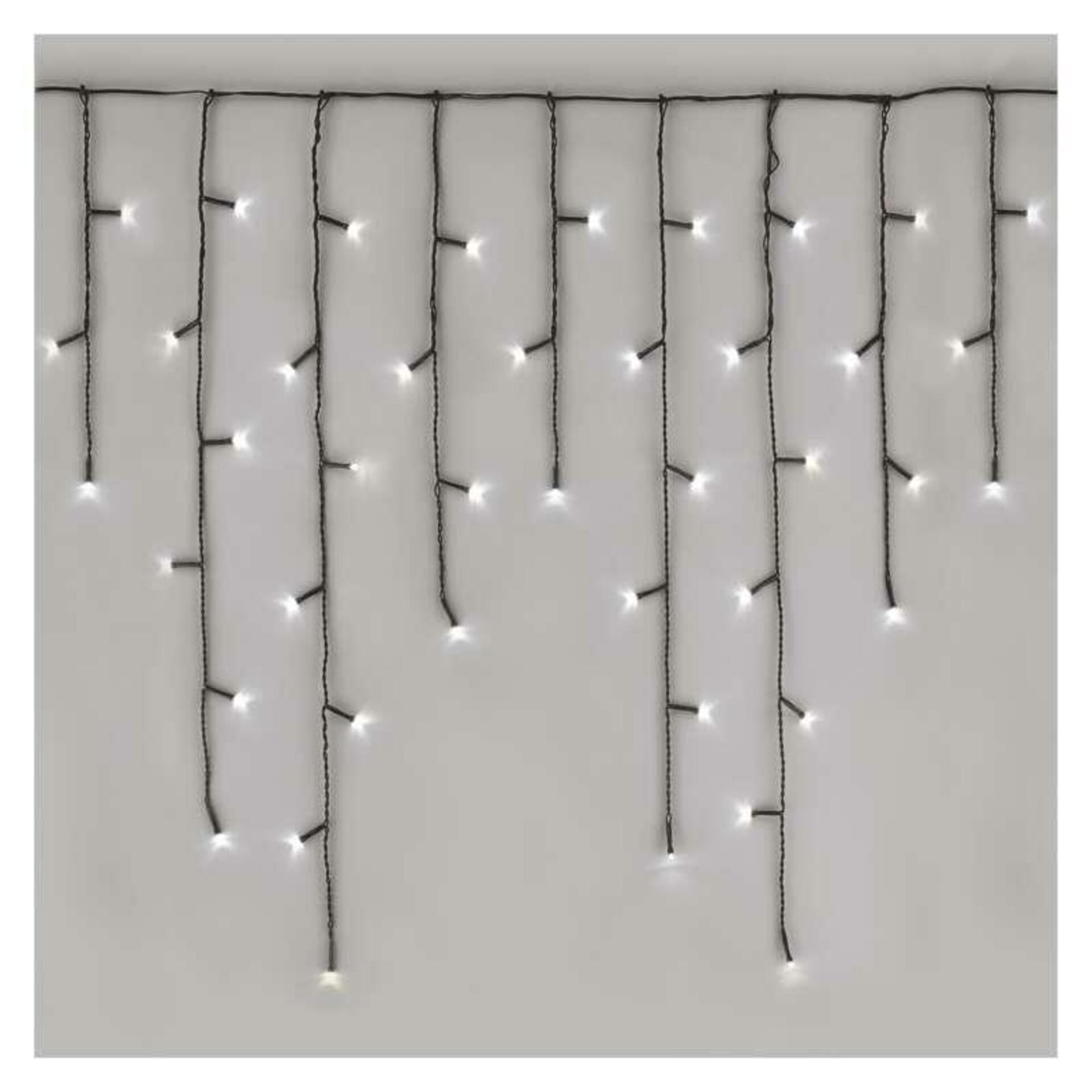 EMOS LED vánoční rampouchy, 3,6 m, venkovní i vnitřní, studená bílá, programy D4CC01