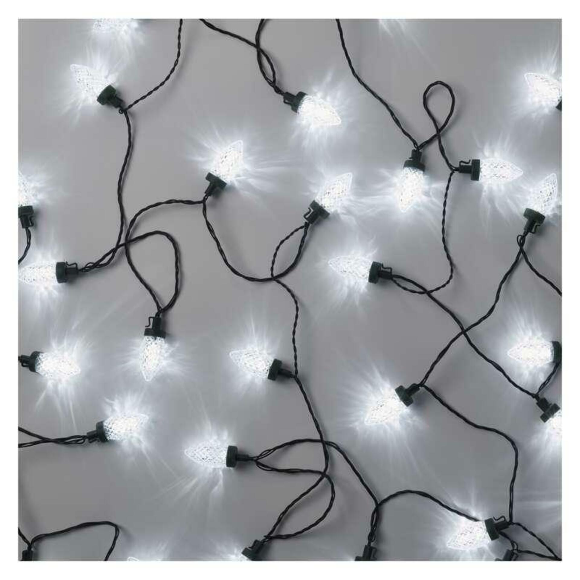 EMOS LED vánoční řetěz – šišky, 9,8 m, venkovní i vnitřní, studená bílá, programy D5ZC01