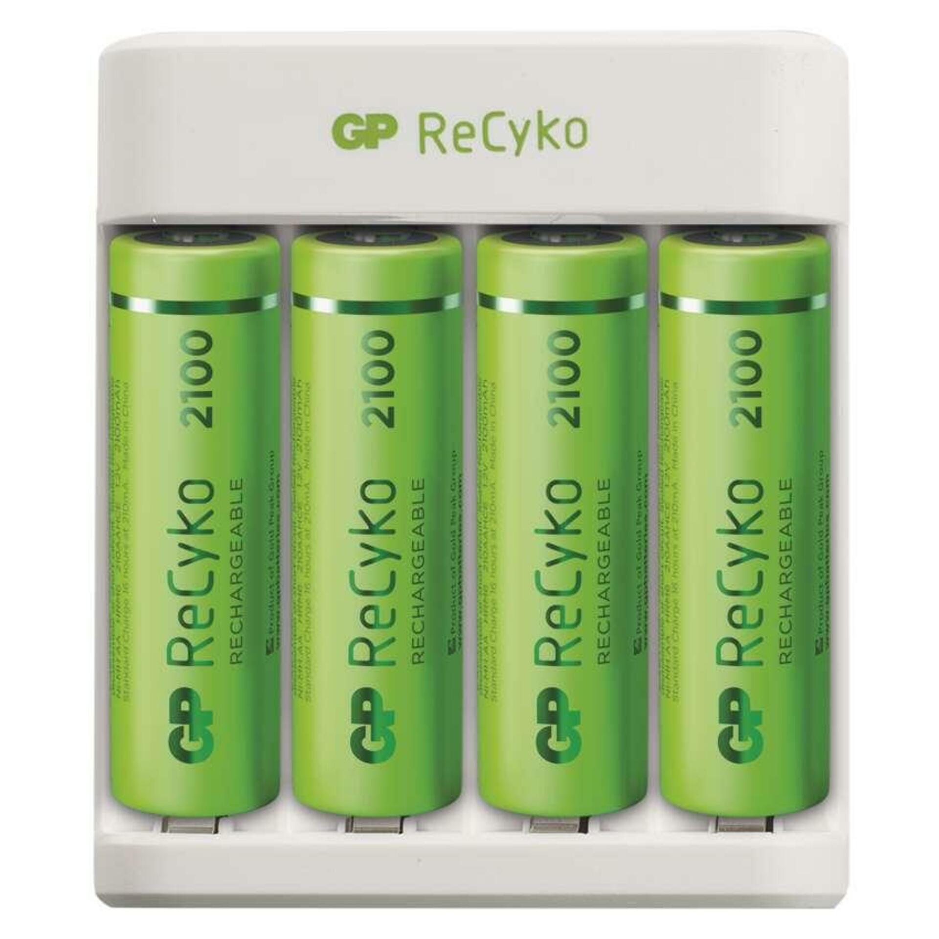 Levně EMOS Nabíječka baterií GP Eco E411 + 4× AA 2100 + 4× AAA 800 B51418