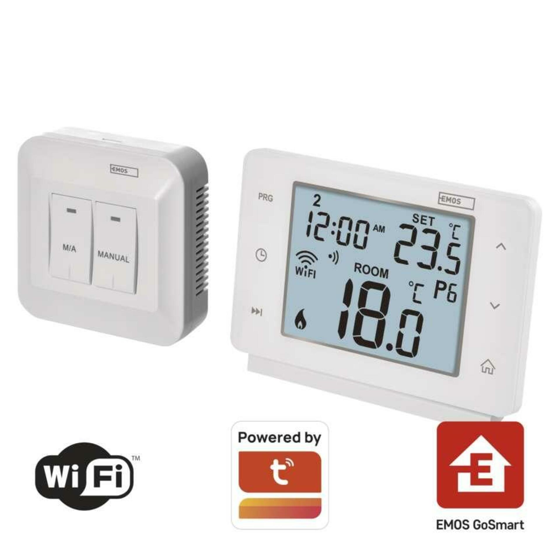 Levně EMOS Pokojový programovatelný bezdrátový WiFi GoSmart termostat P56211 P56211