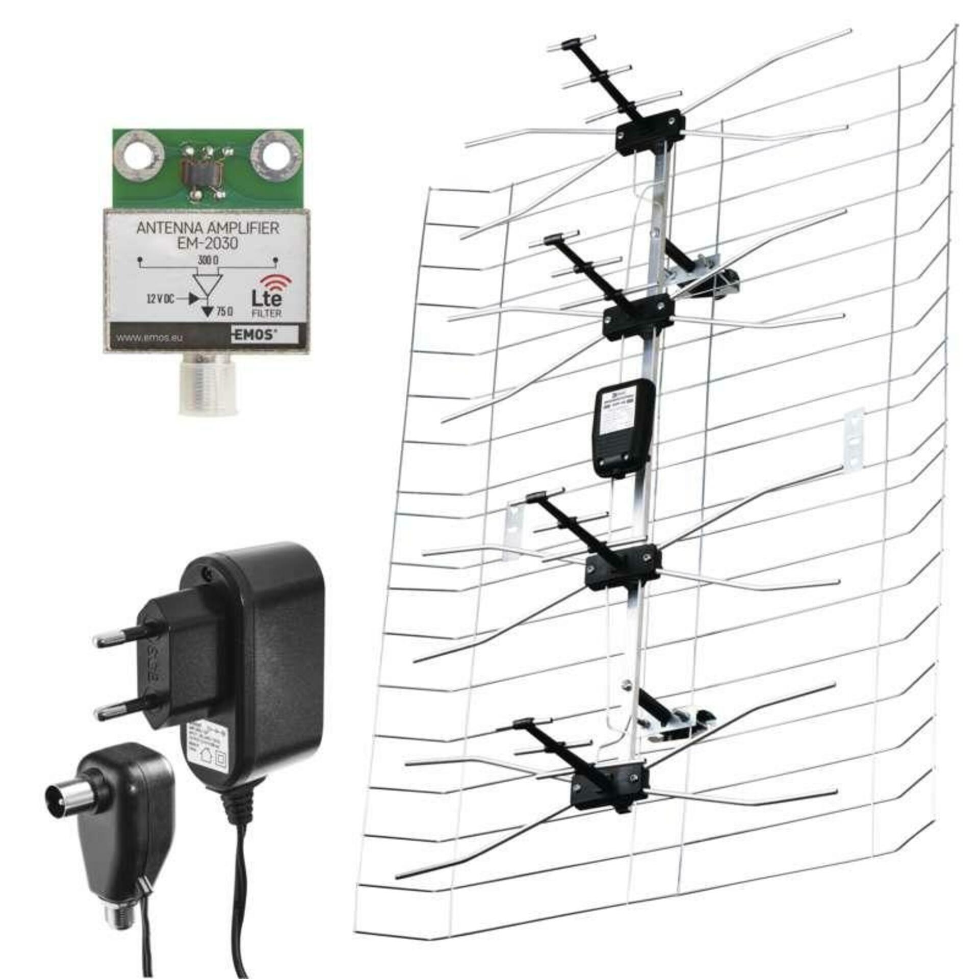 Levně EMOS Venkovní anténa EM-030, 0–100 km DVB-T2 2703106000