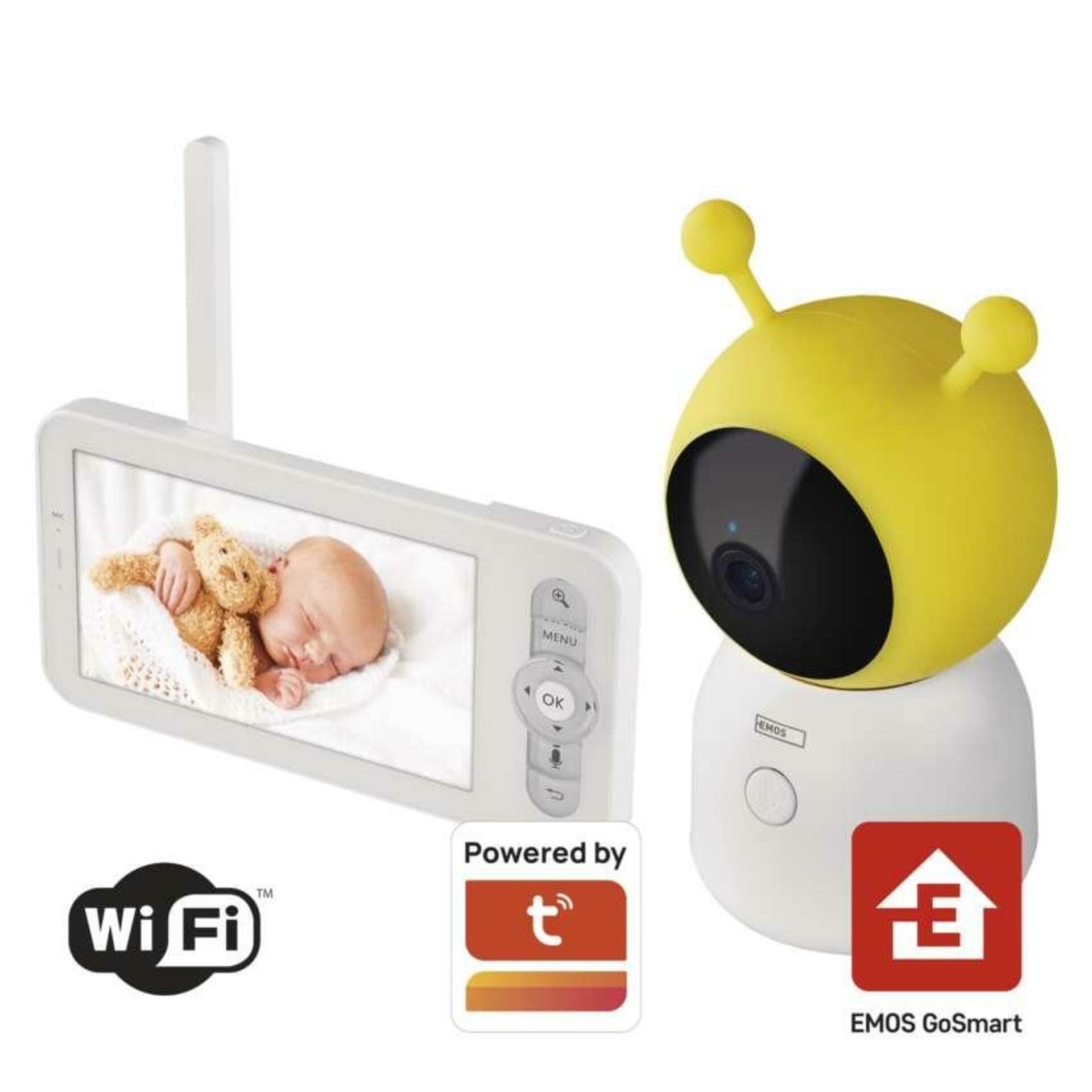 Levně EMOS GoSmart Otočná dětská chůvička IP-500 GUARD s monitorem a Wi-Fi H4052