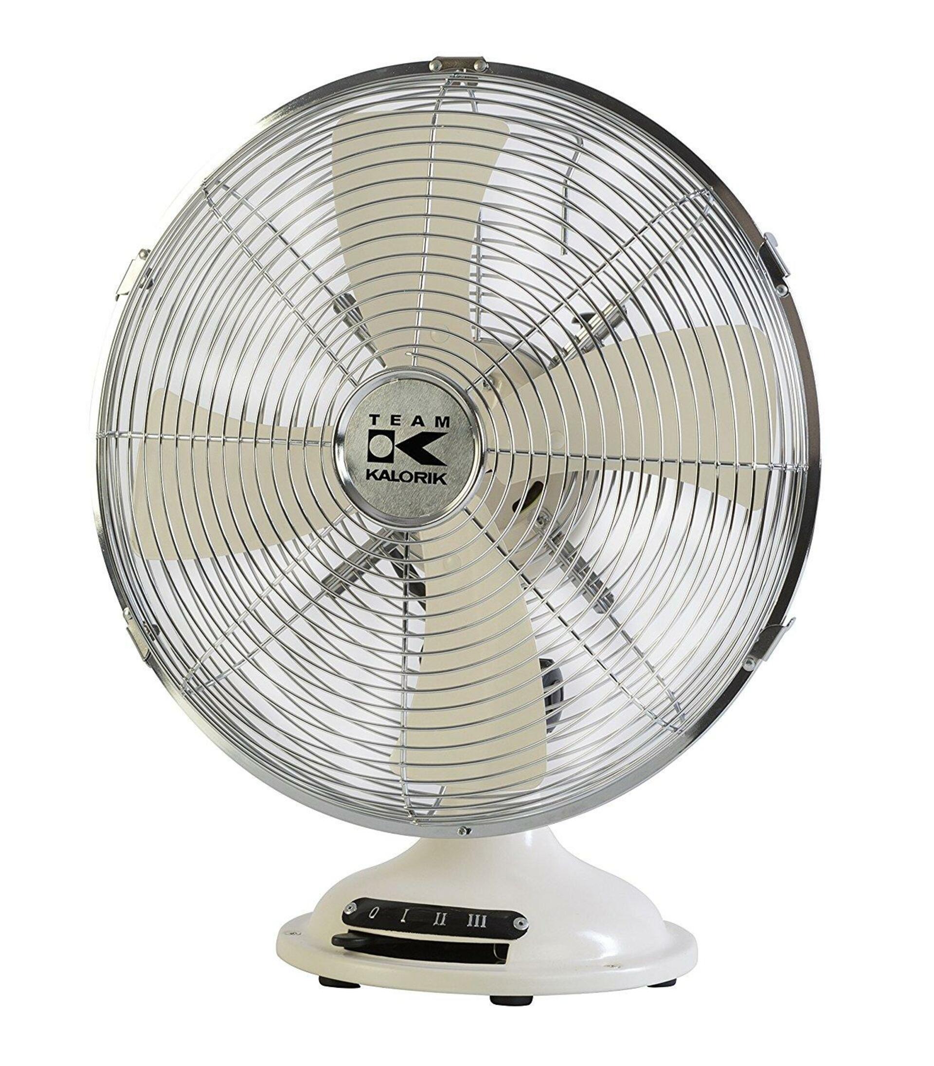 Levně Exihand RETRO stolní ventilátor KALORIK VT 1021, 30cm, 35W, slonová kost