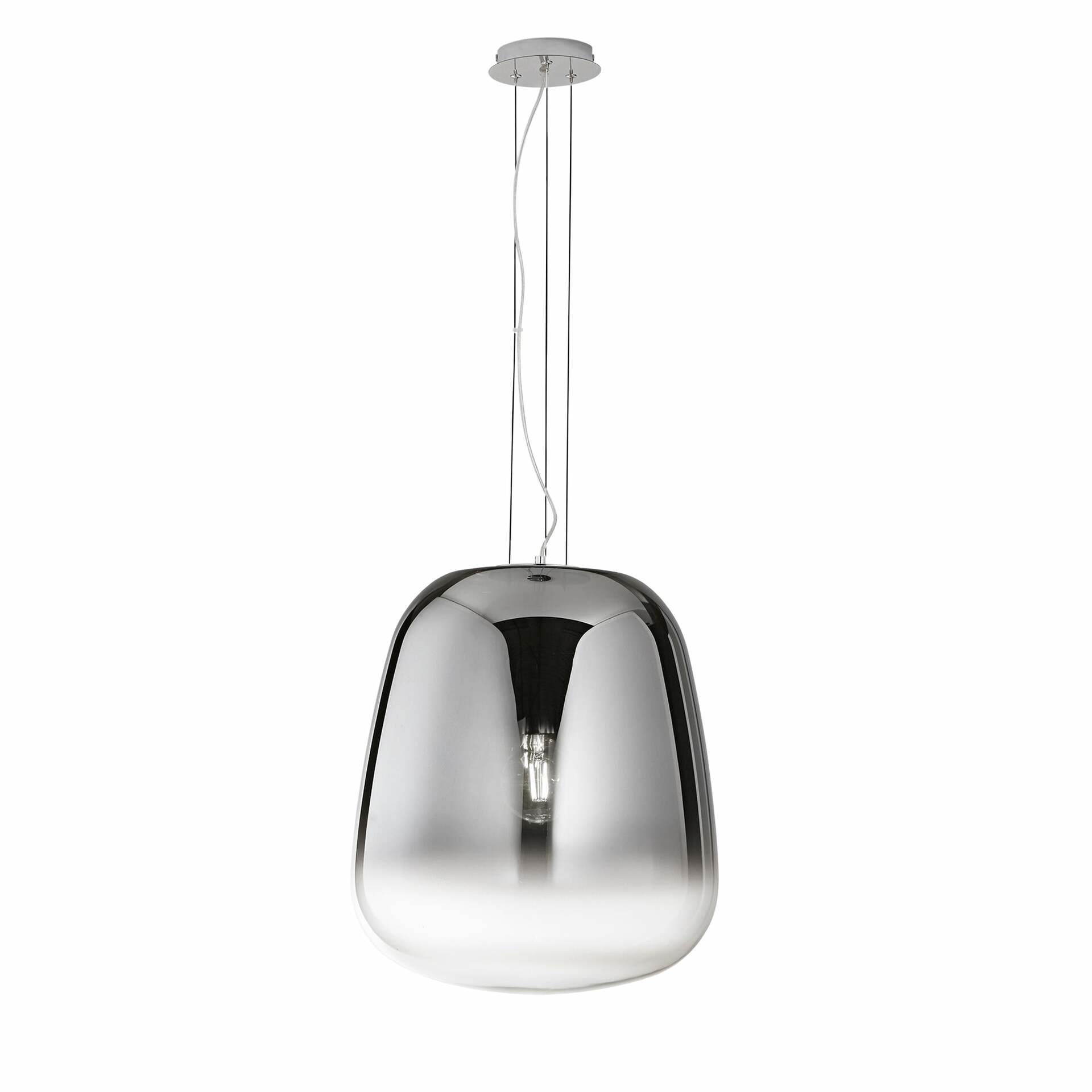 Levně FANEUROPE FAN EUROPE Závěsné svítidlo SMOKE chrom, 1xE27, 45x150 cm