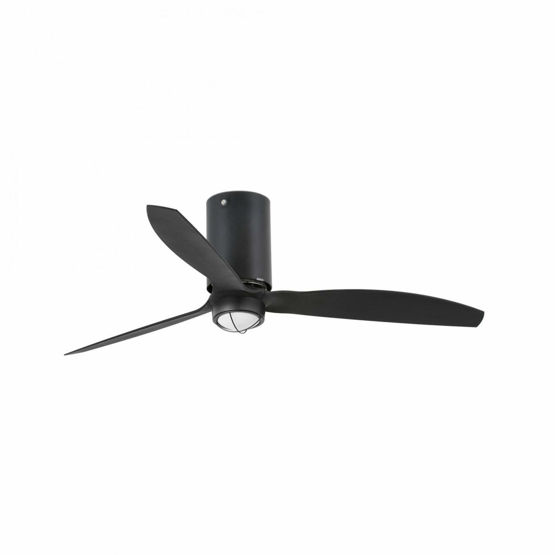 FARO MINI TUBE FAN M LED, černá, stropní ventilátor s DC motorem