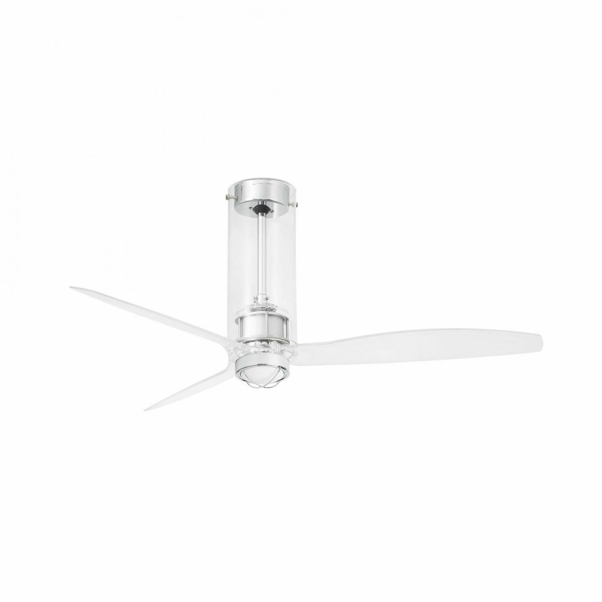 FARO TUBE FAN M LED, transparentní, stropní LED ventilátor s DC motorem SMART