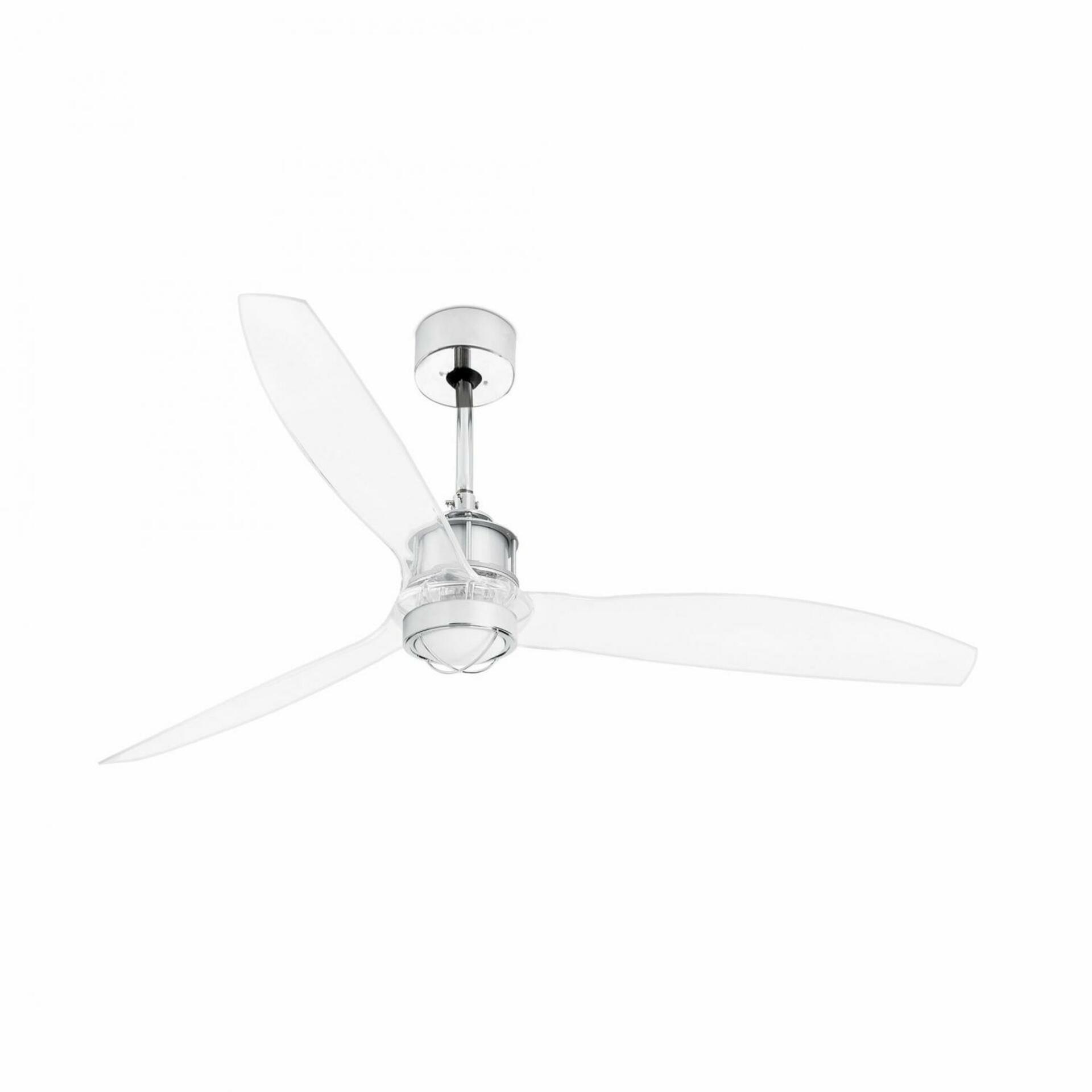 FARO JUST FAN M LED, chrom, stropní LED ventilátor s DC motorem SMART