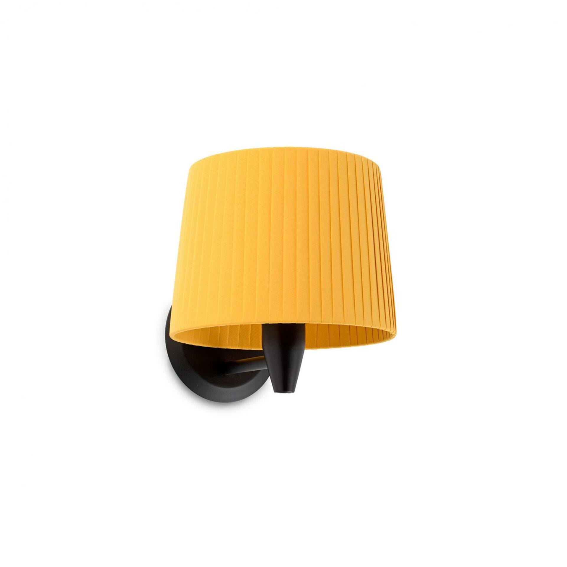 FARO SAMBA černá/skládaná žlutá nástěnná lampa