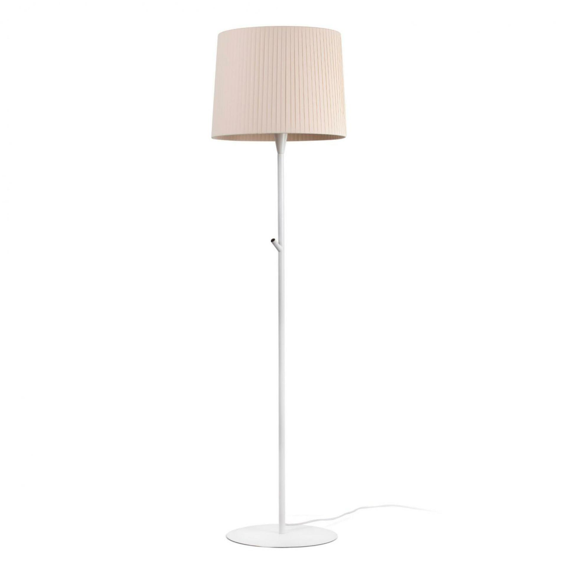 FARO SAMBA bílá/skládaná béžová stojací lampa