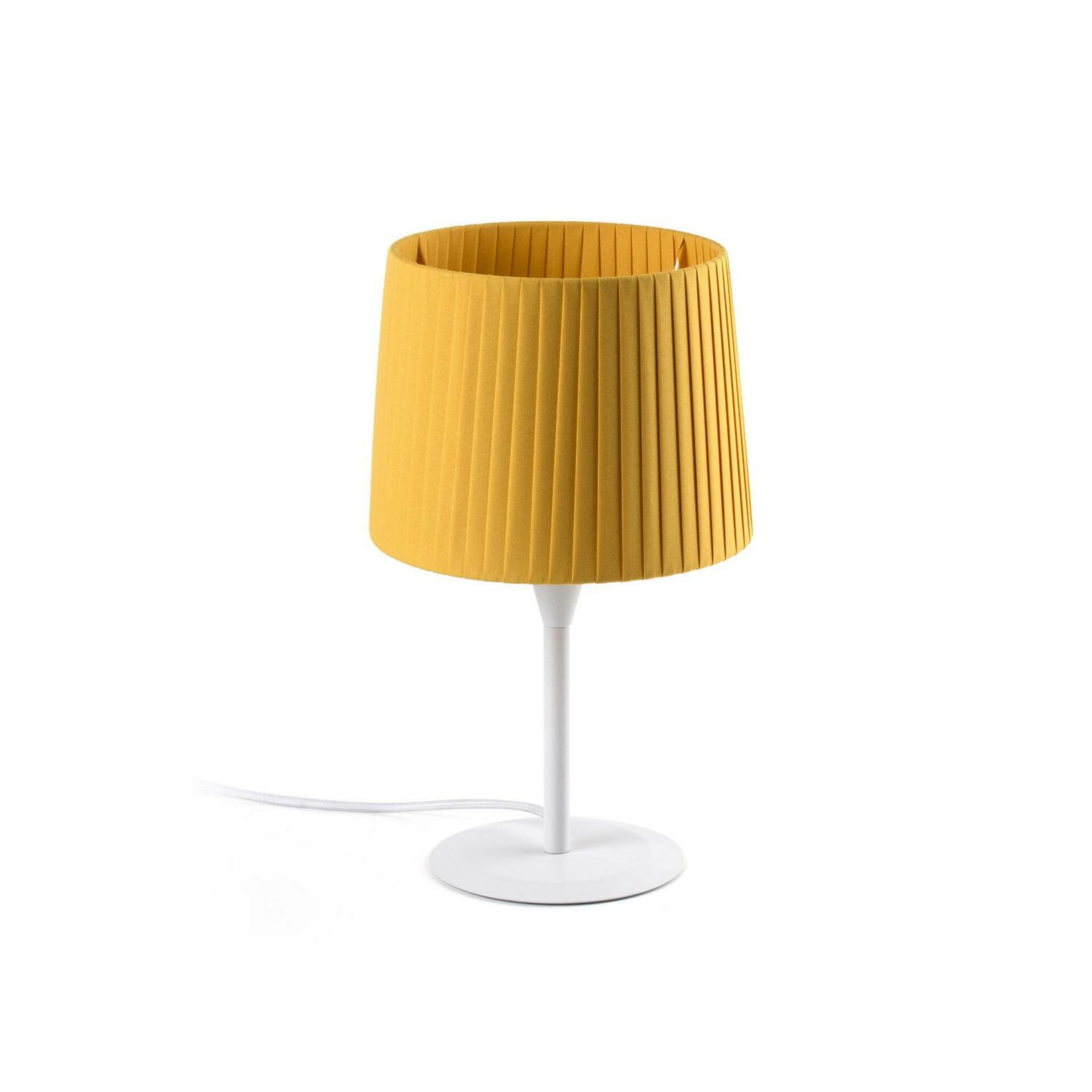 FARO SAMBA bílá/skládaná žlutá mini stolní lampa